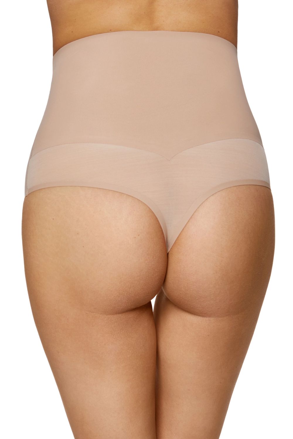 Gorteks Maria S Beige Mesh High Waisted Thong - view 2