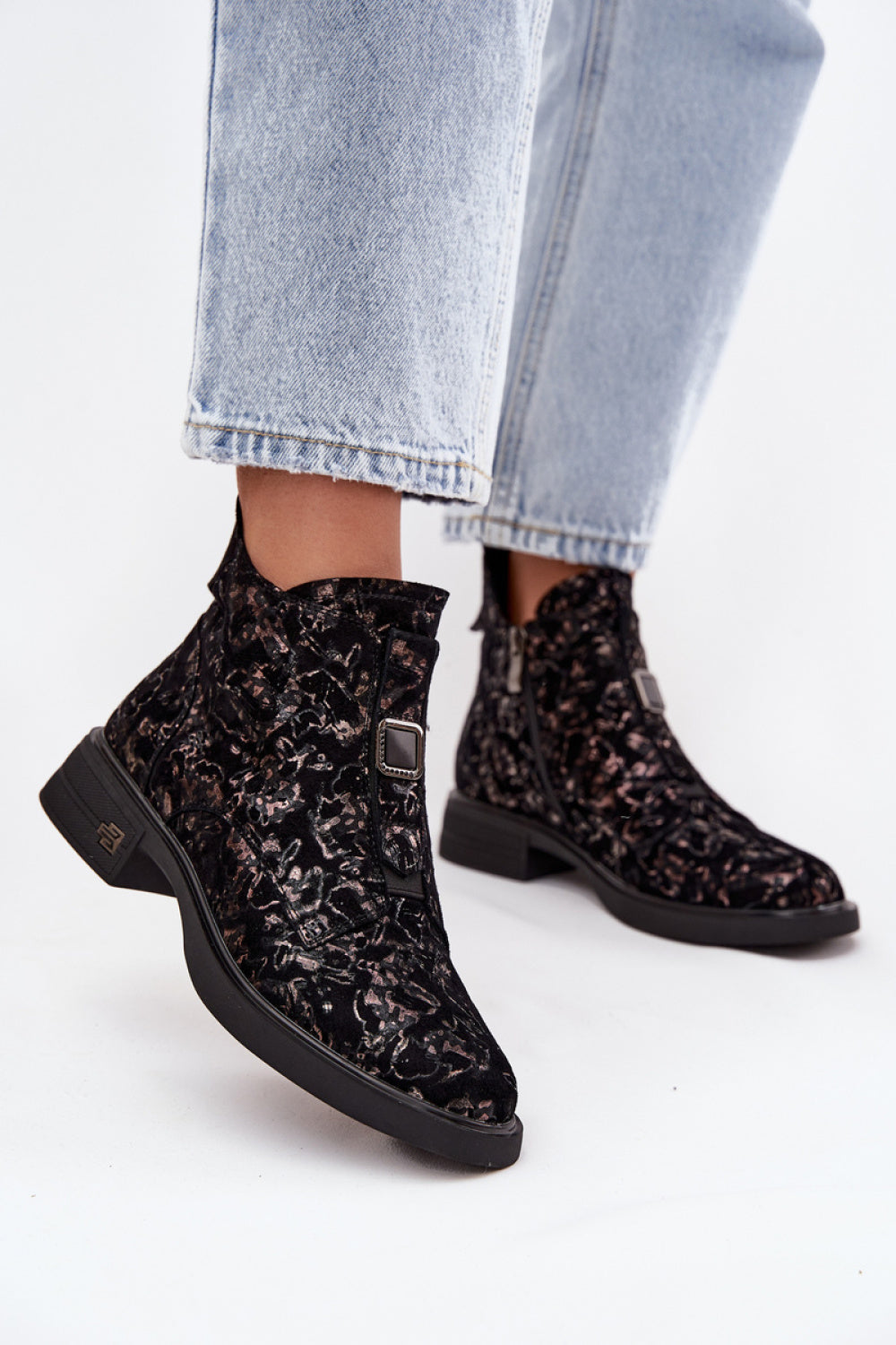 Step In Style Brown Suede Block Heel Heeled Ankle Boots