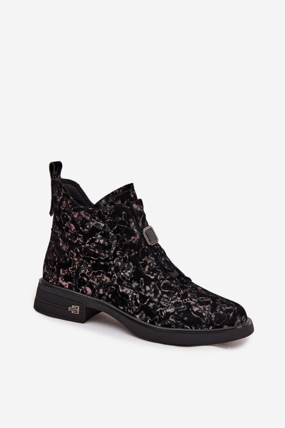 Step In Style Brown Suede Block Heel Heeled Ankle Boots - view 2