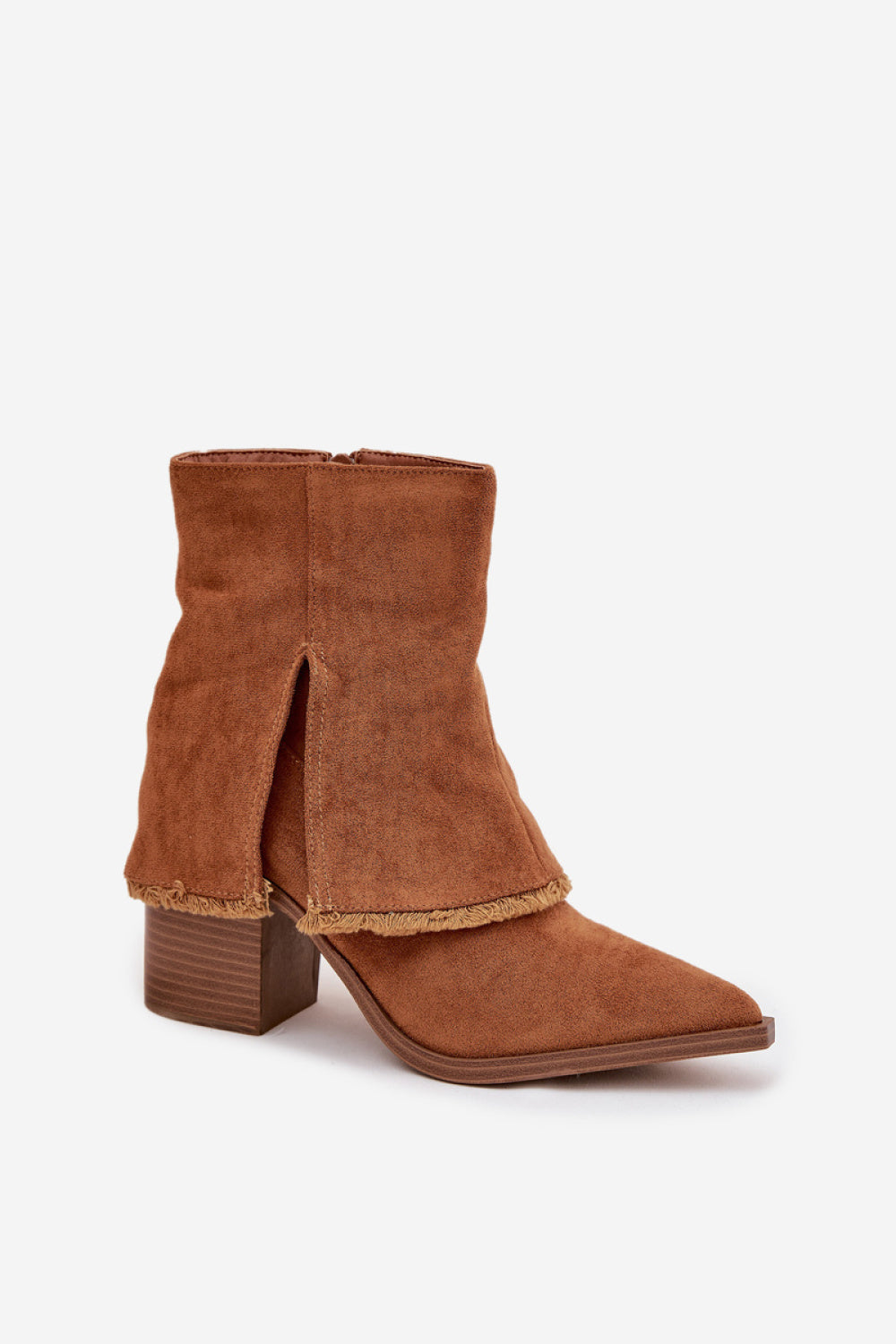 Step In Style Idalia Camel Faux Suede Block Heel Heeled Ankle Boots - view 2