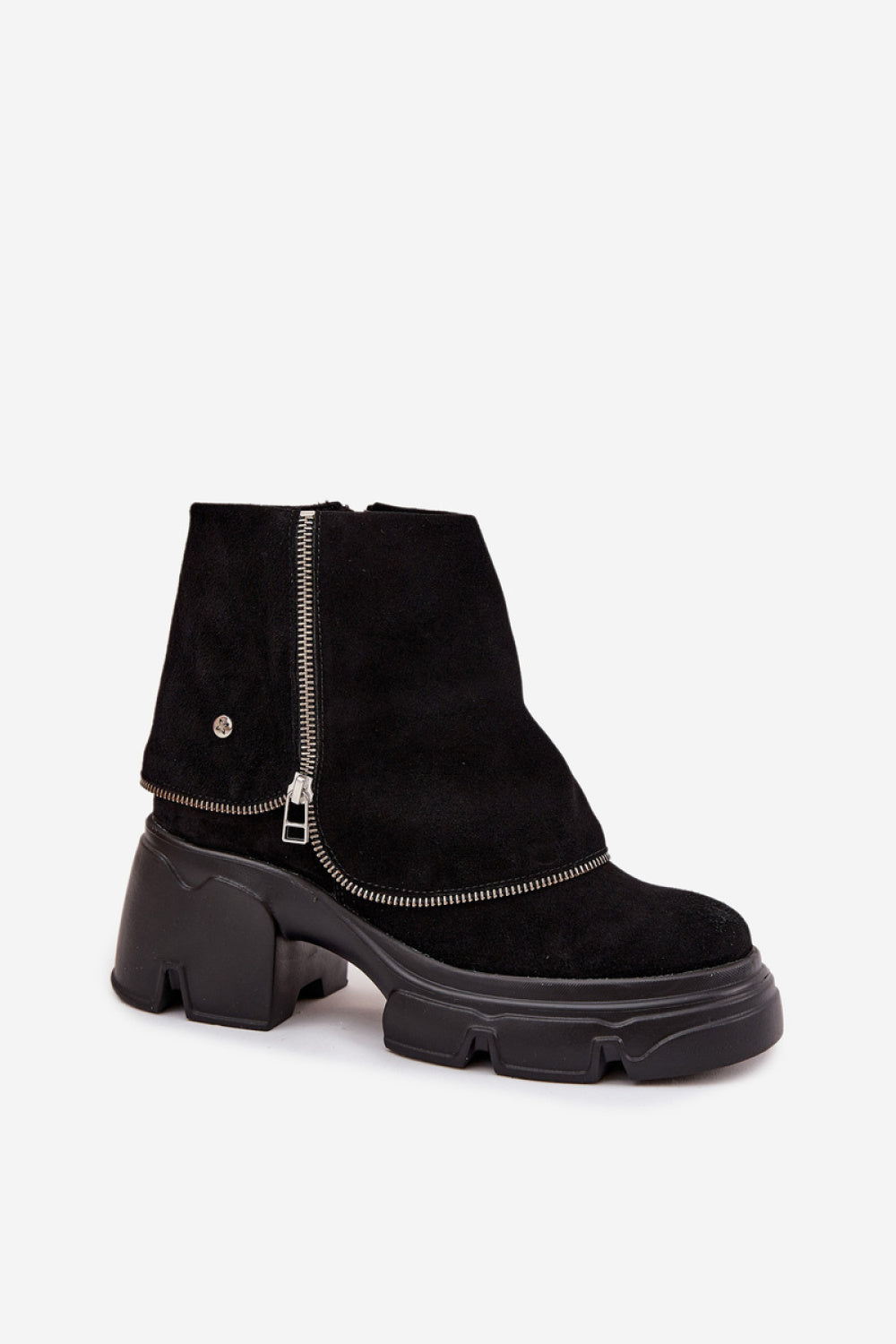 Step In Style Maciejka Black Leather Block Heel Boots - view 2
