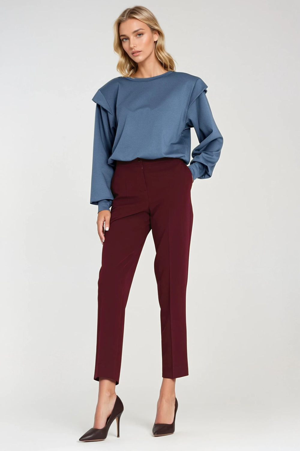 Nife Cobalt Blue Oversized Long Sleeve Sweatshirt - view 2