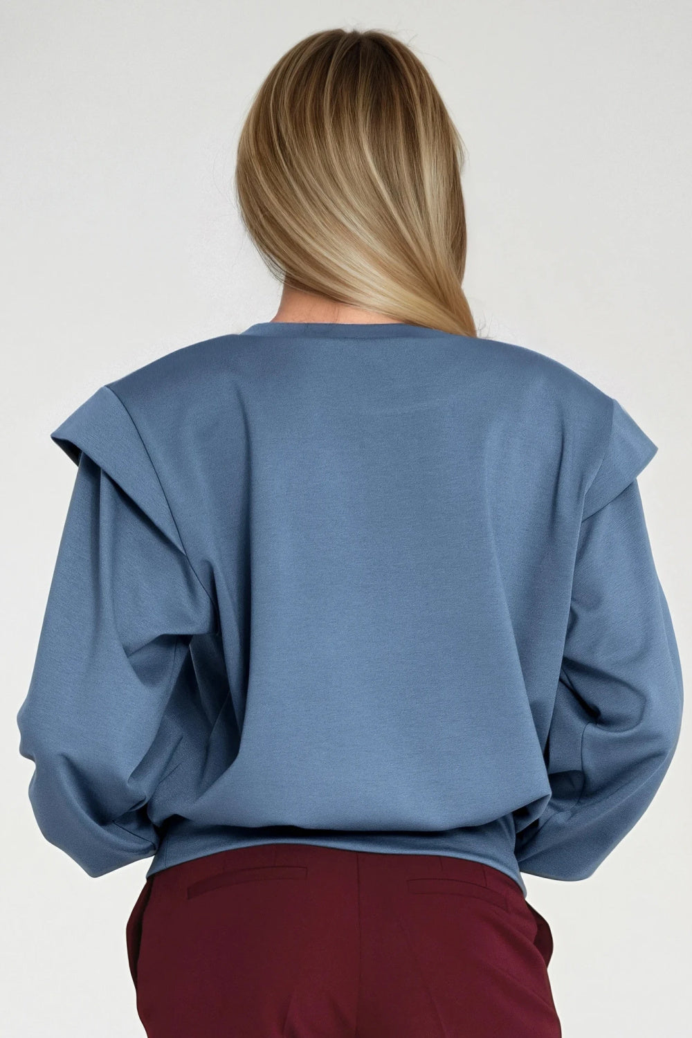 Nife Cobalt Blue Oversized Long Sleeve Sweatshirt - view 3