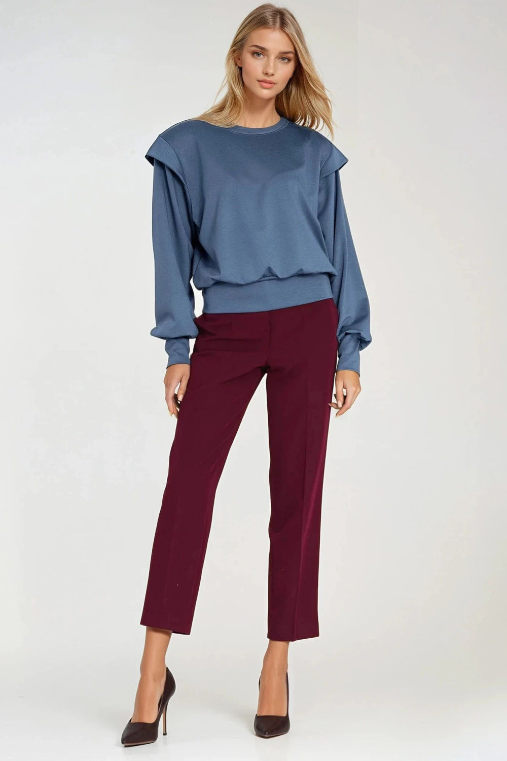 Nife Cobalt Blue Oversized Long Sleeve Sweatshirt - view 4