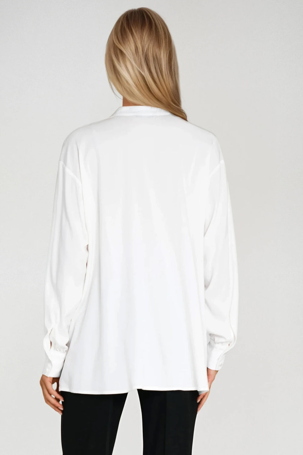 Nife Ecru Oversized Long Sleeve Blouse - view 3