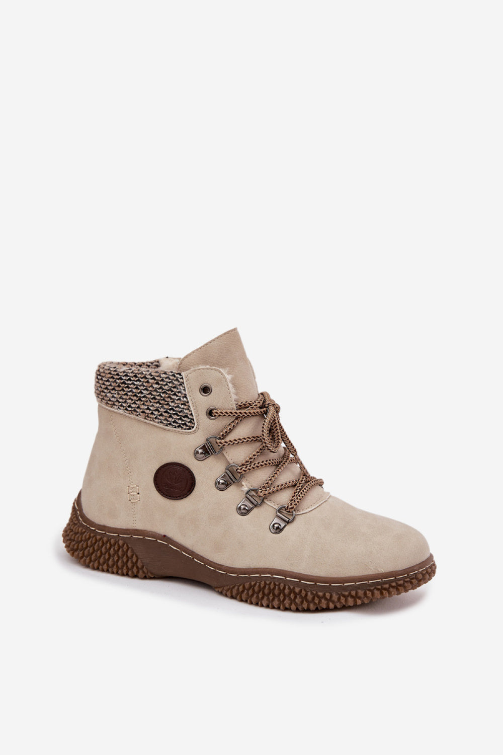 Step In Style Zenaya Light Beige Faux Leather Hiking Style Boots - view 2