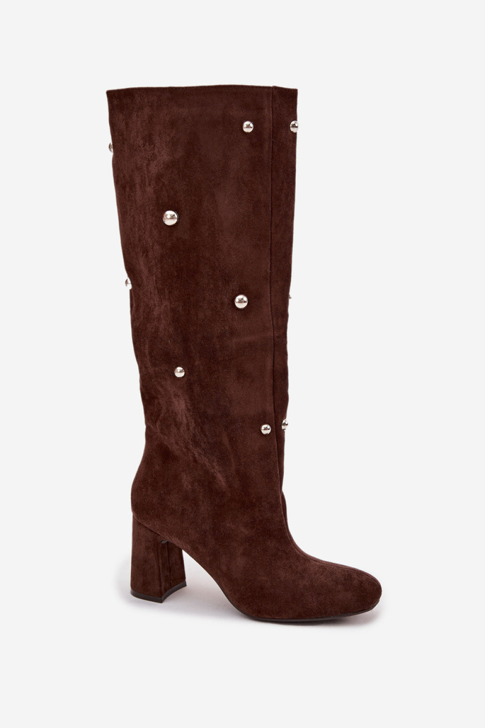Step In Style Lucinda Chocolate Faux Suede Heeled Ankle Boots - view 2