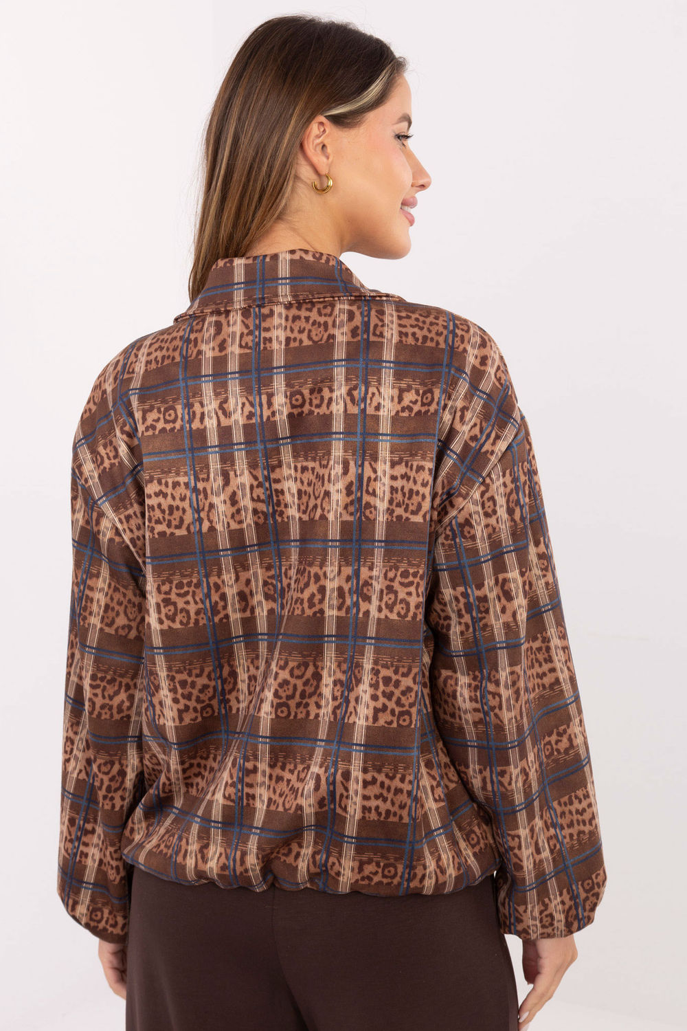 Rue Paris Camel Zip Up Long Sleeve Jacket - view 3