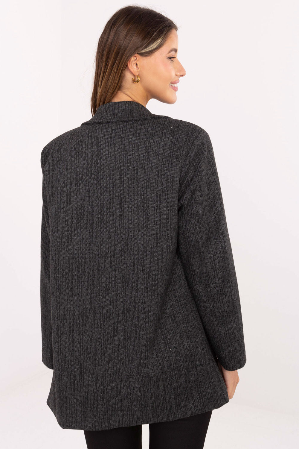 Italy Moda Graphite Long Sleeve Jacket - view 3