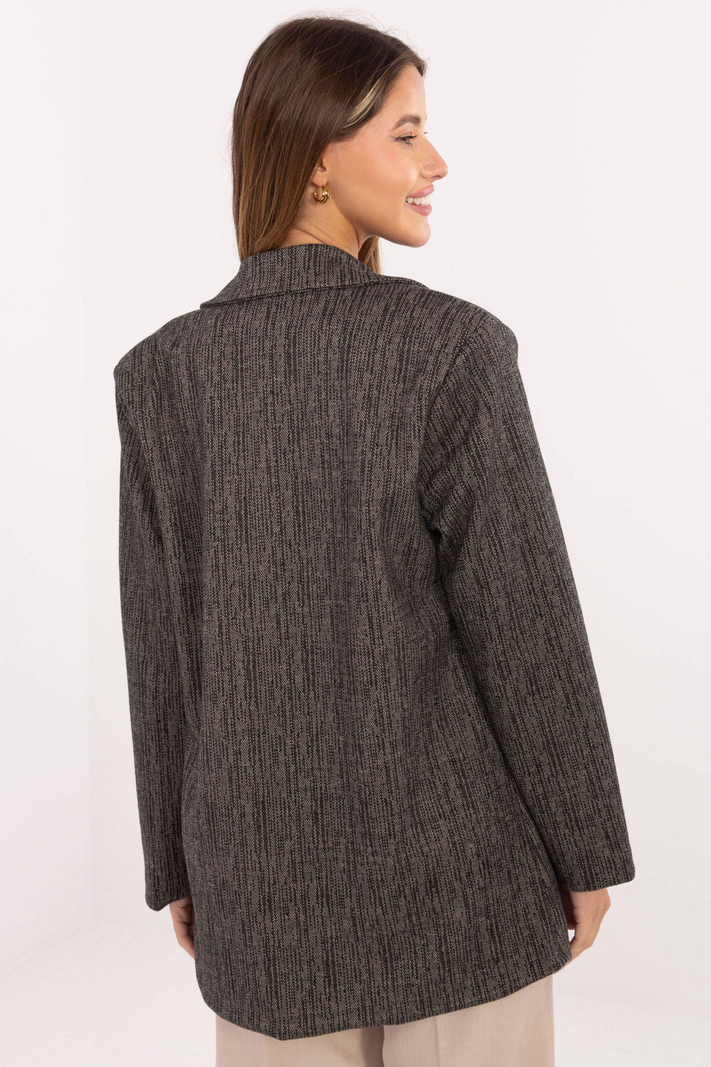 Italy Moda Dark Grey Long Sleeve Jacket - view 3
