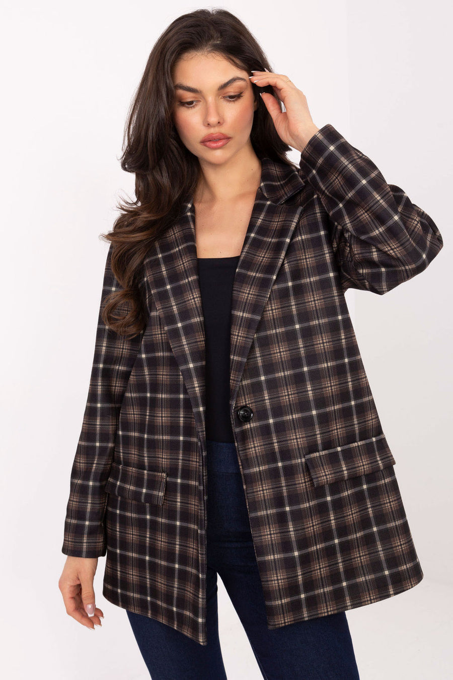 Italy Moda Black Long Sleeve Jacket
