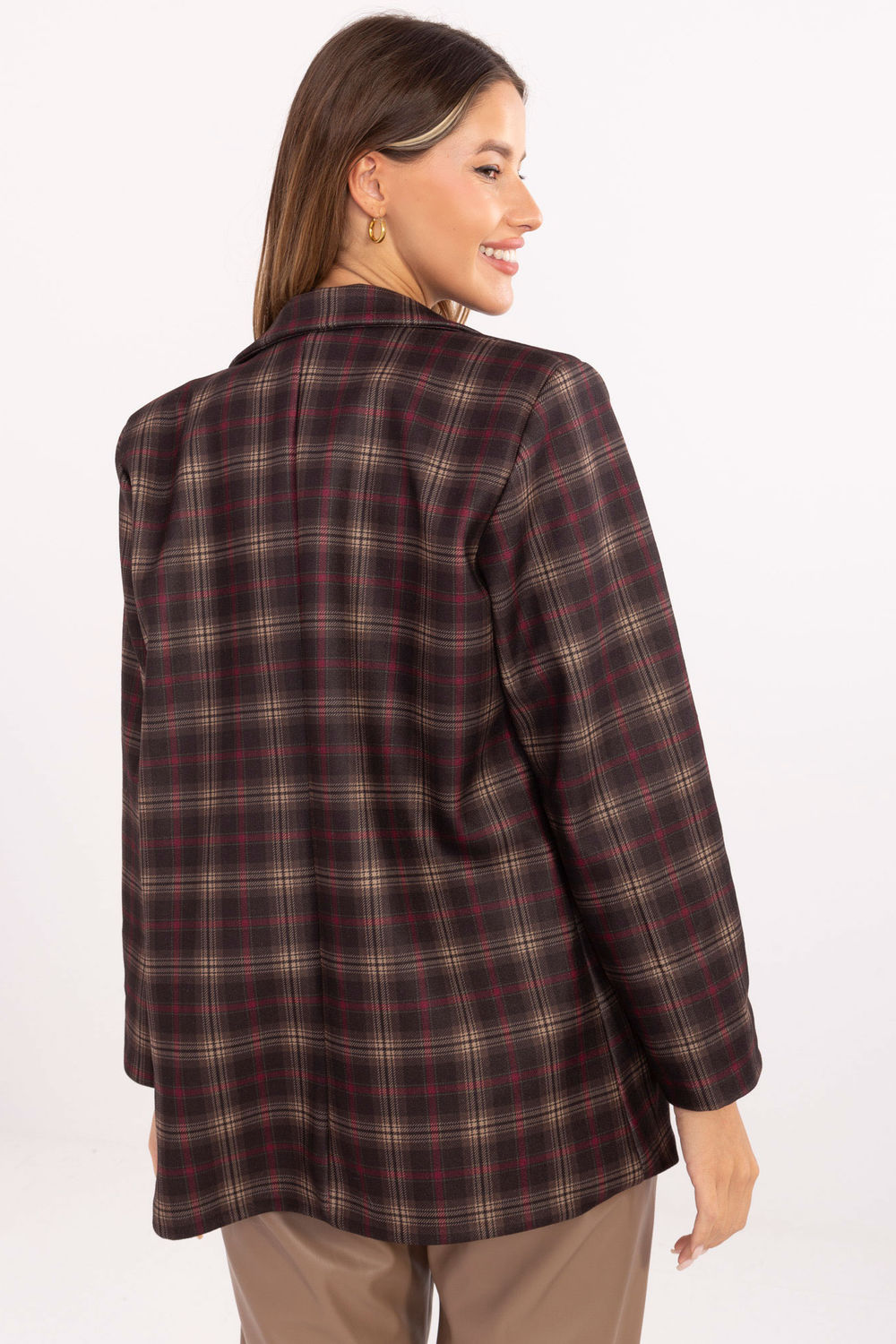 Italy Moda Dark Brown Long Sleeve Jacket - view 3