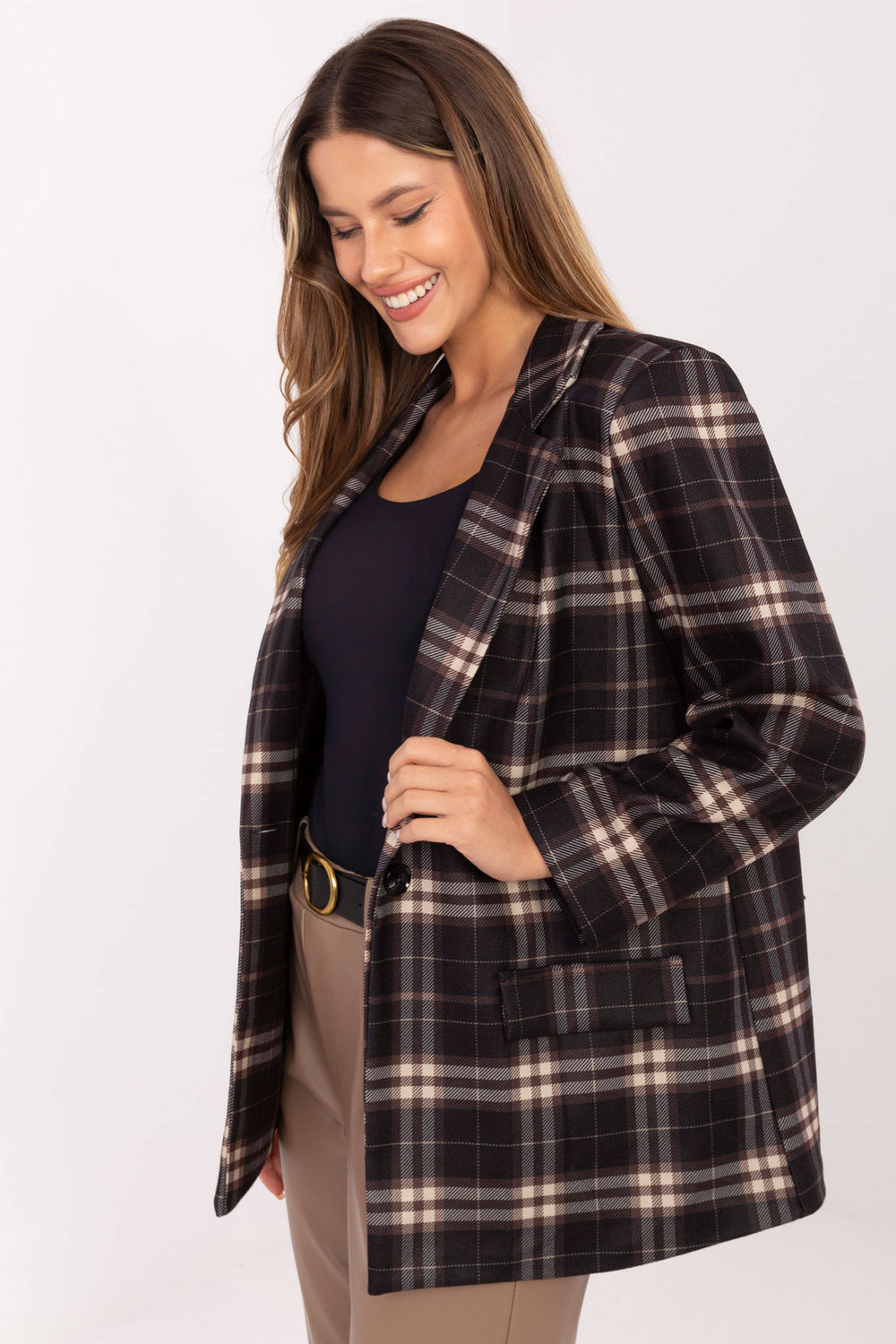 Italy Moda Beige Long Sleeve Jacket - view 2