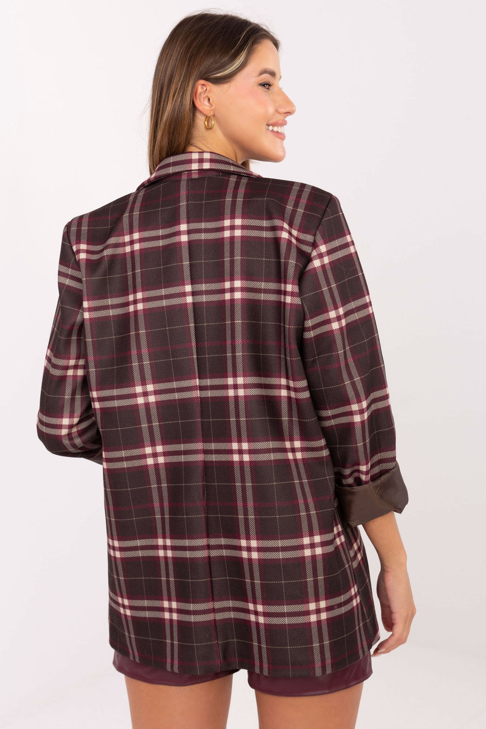 Italy Moda Brown Long Sleeve Jacket - view 3