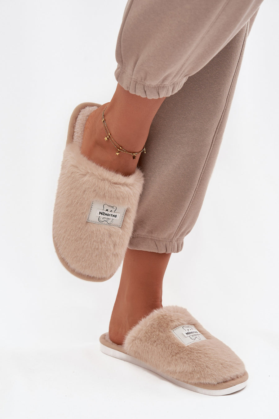 Step In Style Maelis Beige Warm Lined Slippers