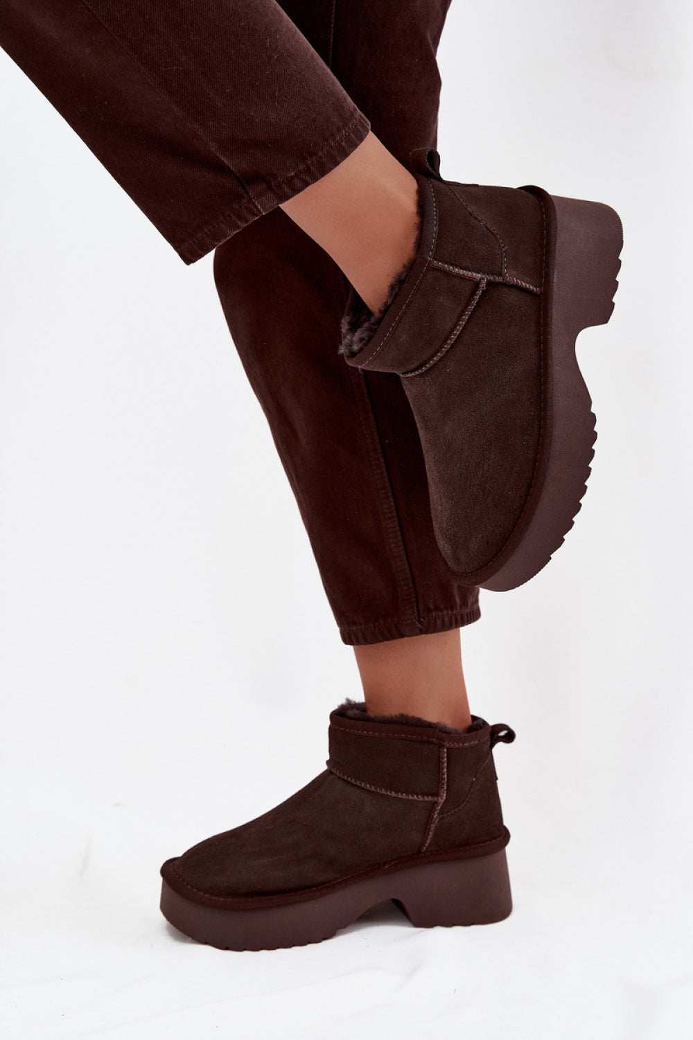 Step In Style Milora Chocolate Suede Platform Snow Boots - view 3