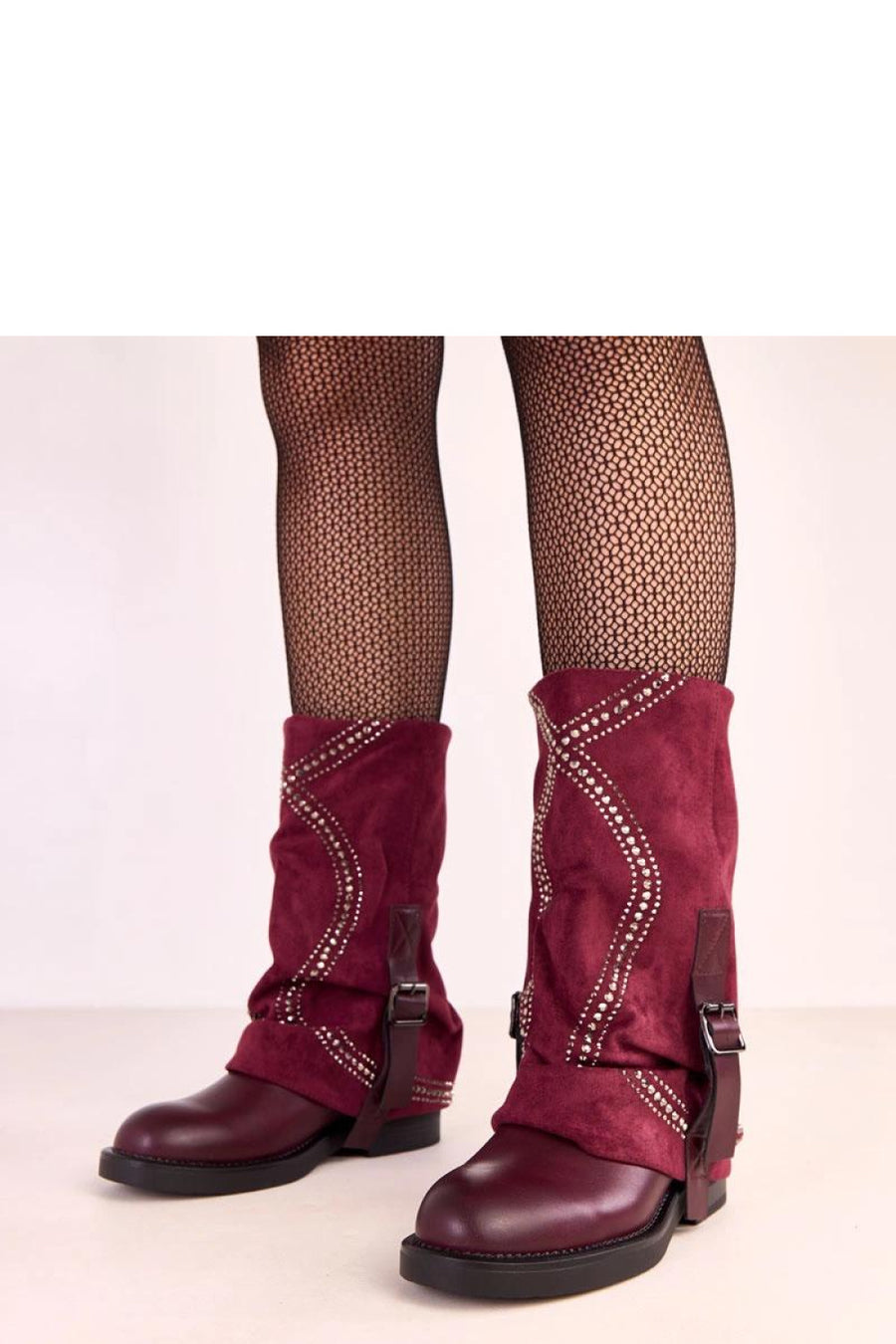 Solea Ginny Burgundy Faux Suede Warm Lined Over The Knee Boots
