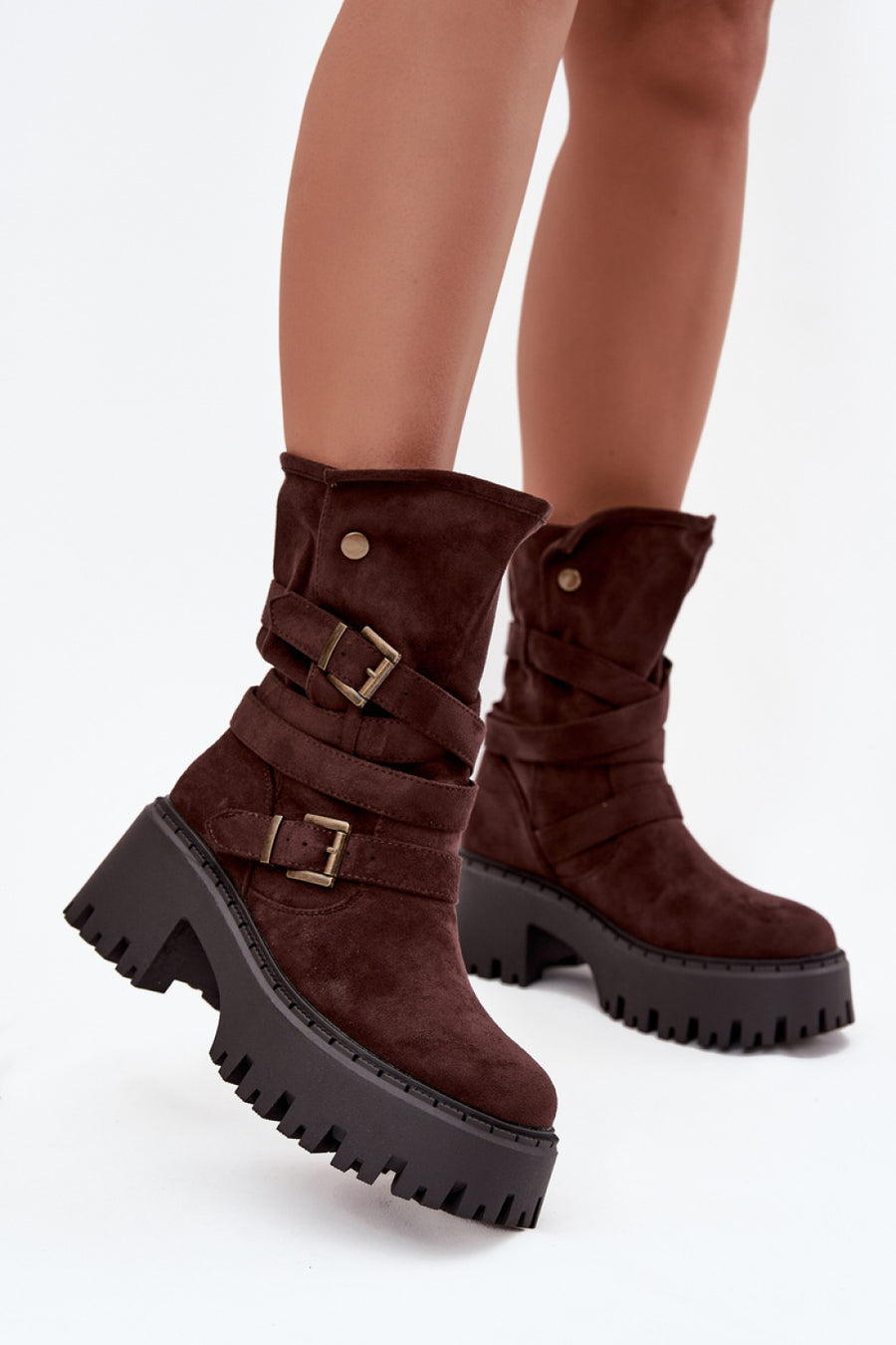 Step In Style Nerelisa Chocolate Faux Suede Boots