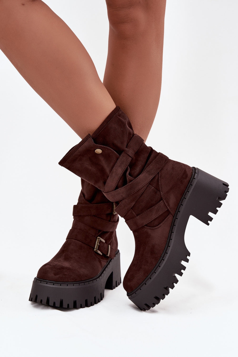 Step In Style Nerelisa Chocolate Faux Suede Boots - view 3