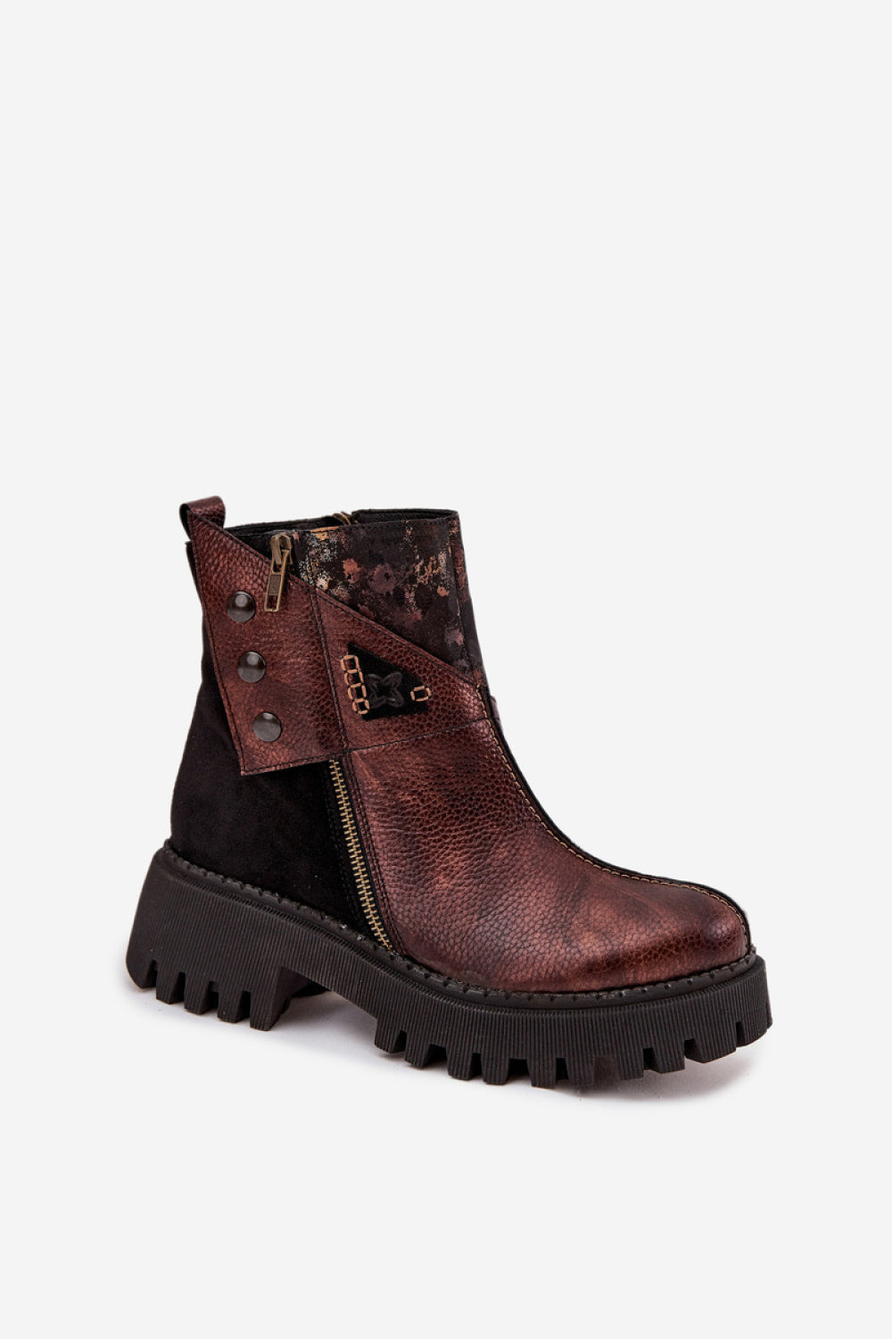 Step In Style Maciejka Brown Leather Platform Boots - view 2