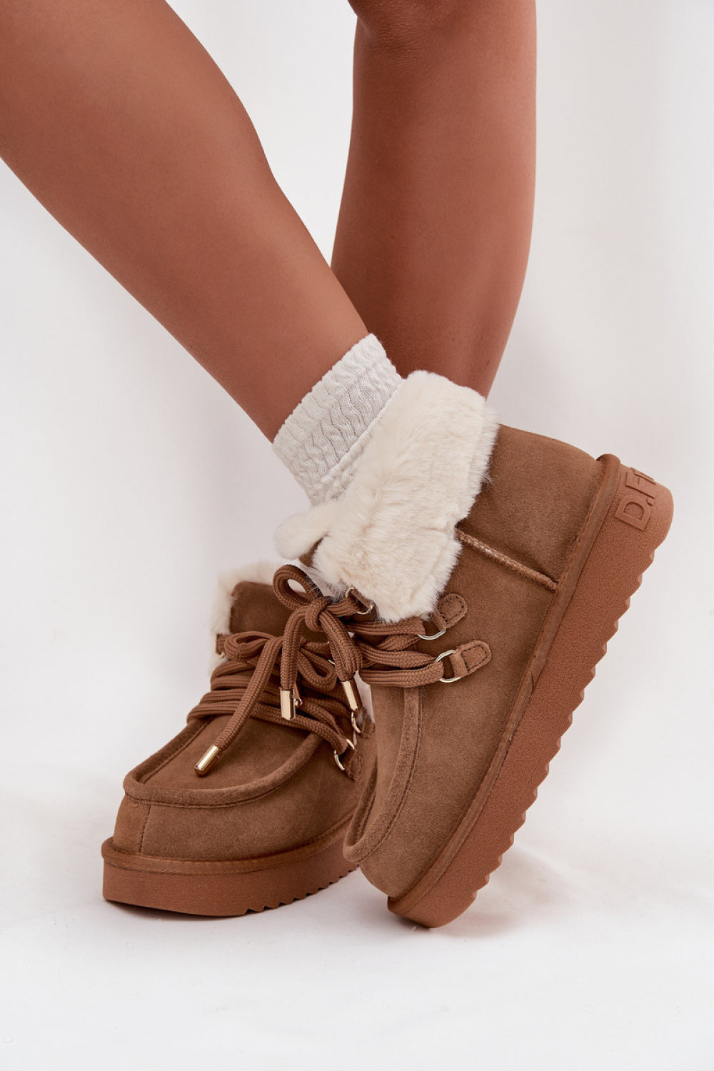 Step In Style Camel Suede Warm Lined Snow Boots - view 3