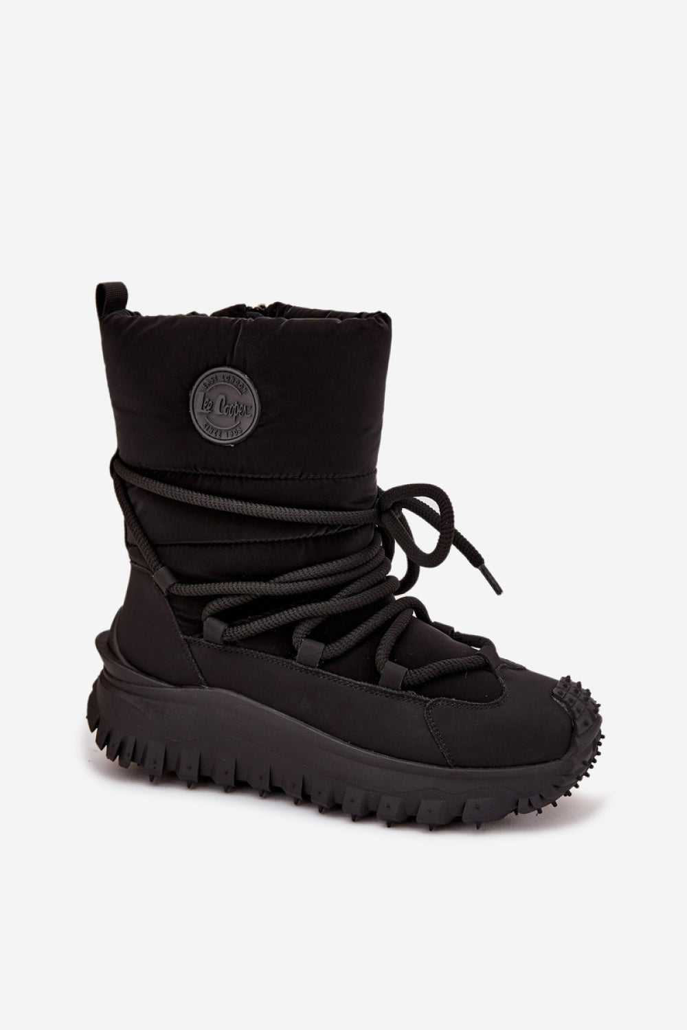 Step In Style Lee Cooper Black Leather Platform Snow Boots - view 2