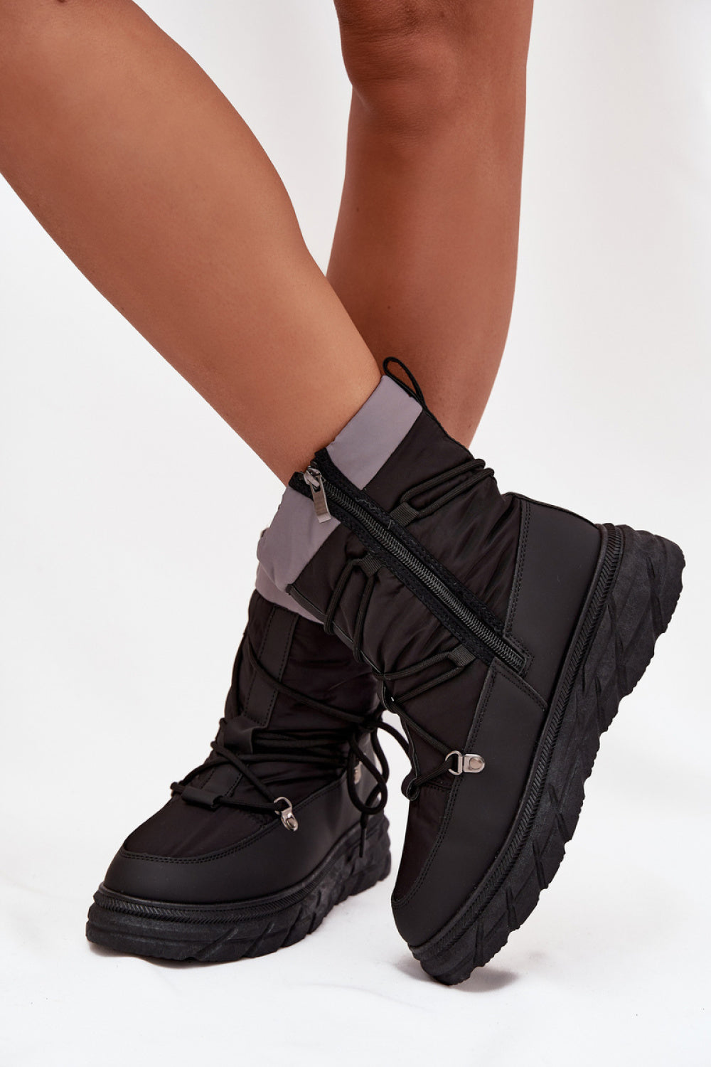 Step In Style Lee Cooper Black Platform Warm Lined Snow Boots - view 3