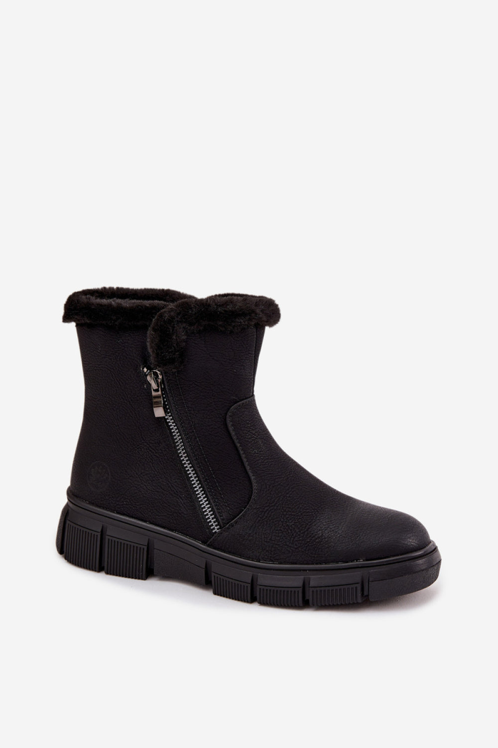 Step In Style Briselle Black Faux Leather Platform Snow Boots - view 2