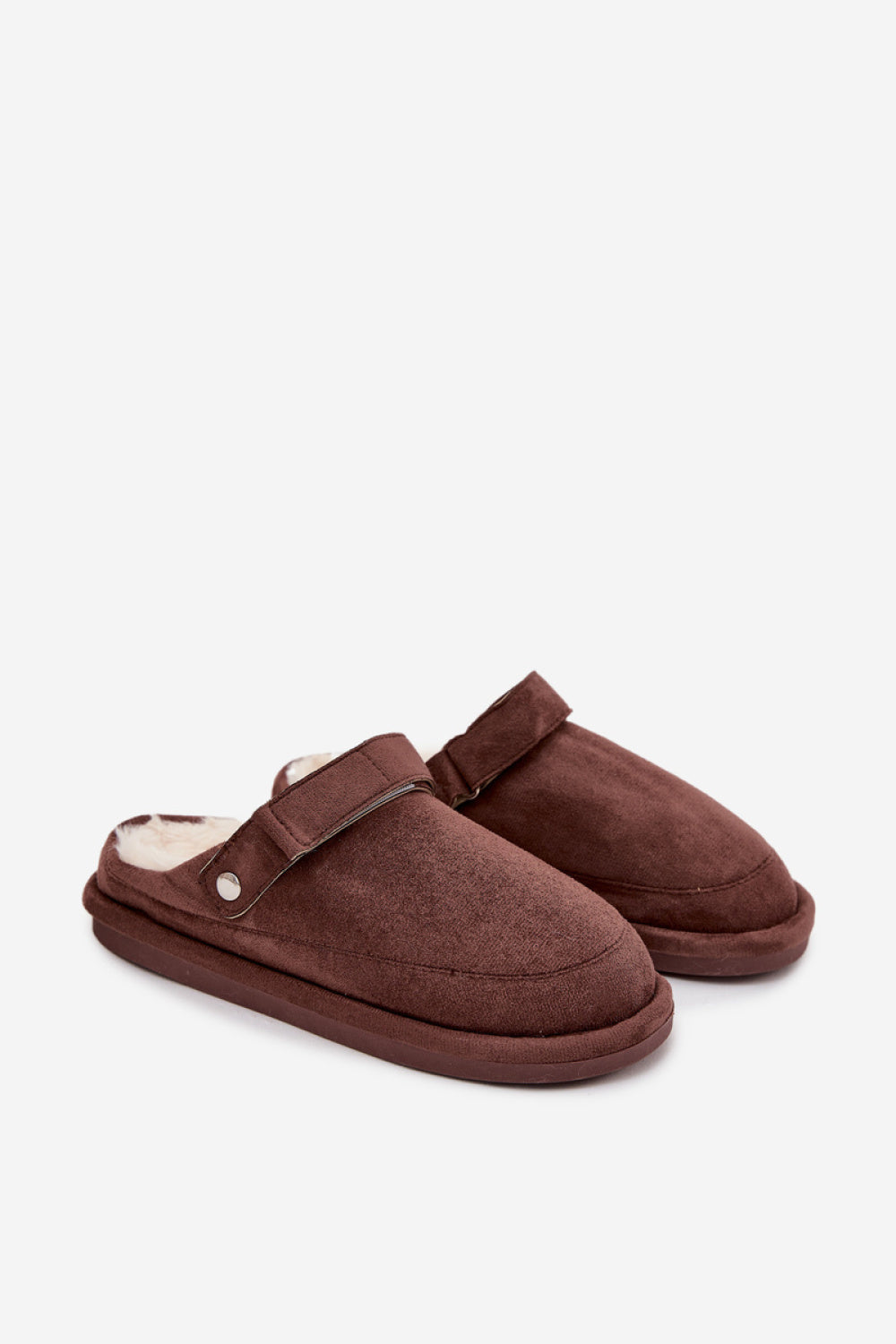 Step In Style Rilena Chocolate Faux Suede Warm Lined Slippers