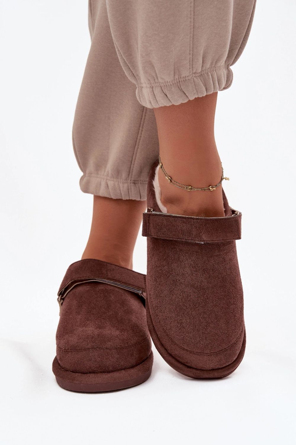 Step In Style Rilena Chocolate Faux Suede Warm Lined Slippers - view 3