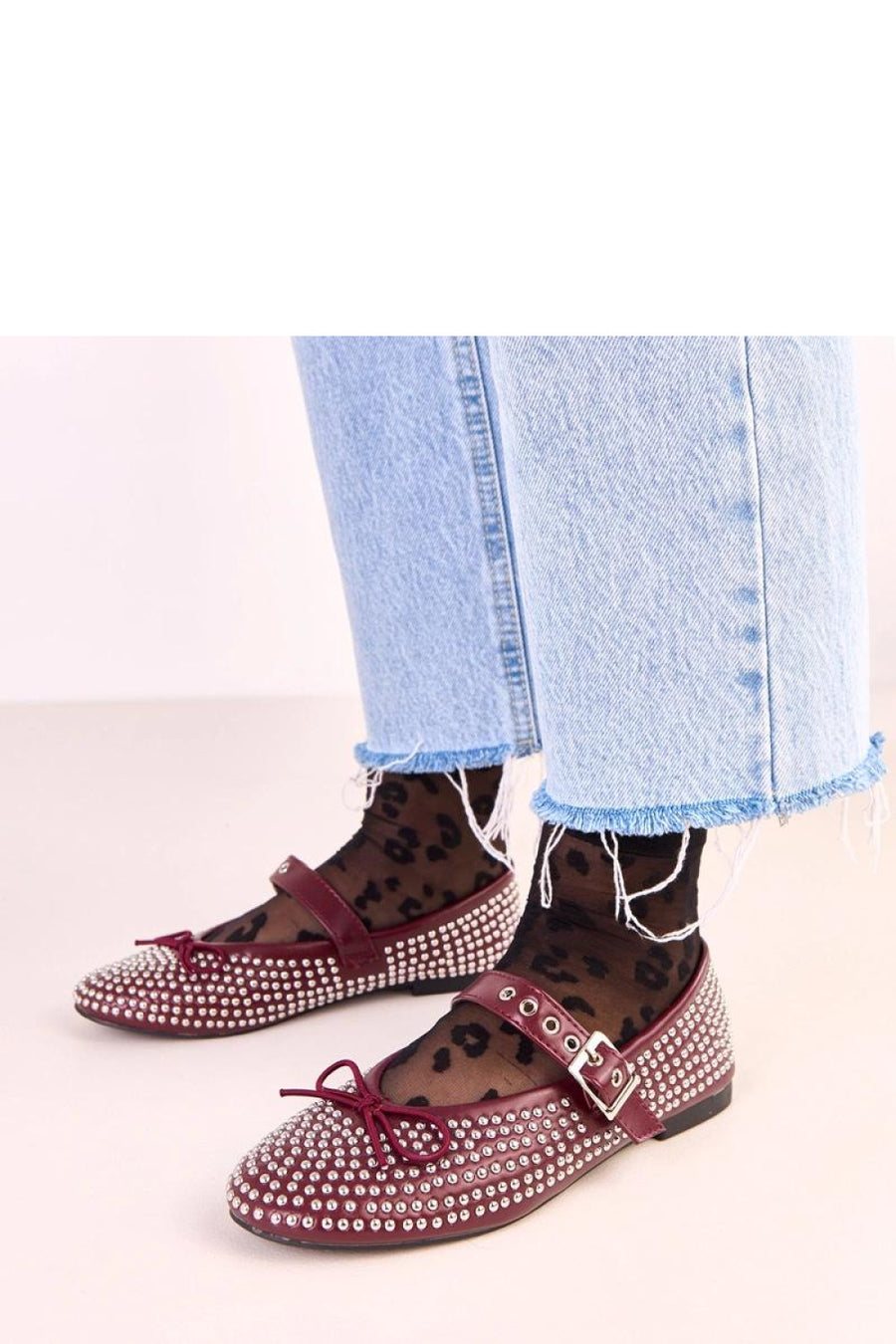 Solea Mylie Burgundy Faux Leather Ballet Flats
