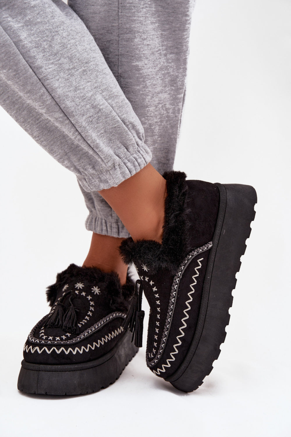 Step In Style Ferayne Black Faux Suede Platform Snow Boots - view 3
