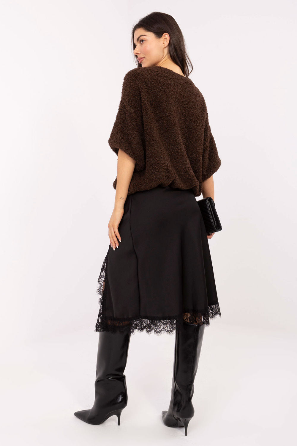 Italy Moda Dark Brown Cardigan - view 3