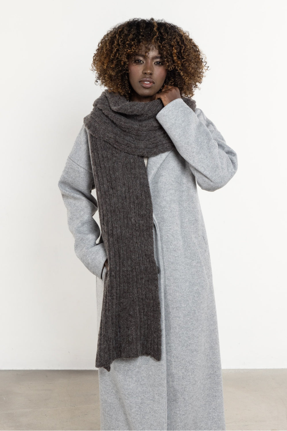 Awama Taupe Shawl