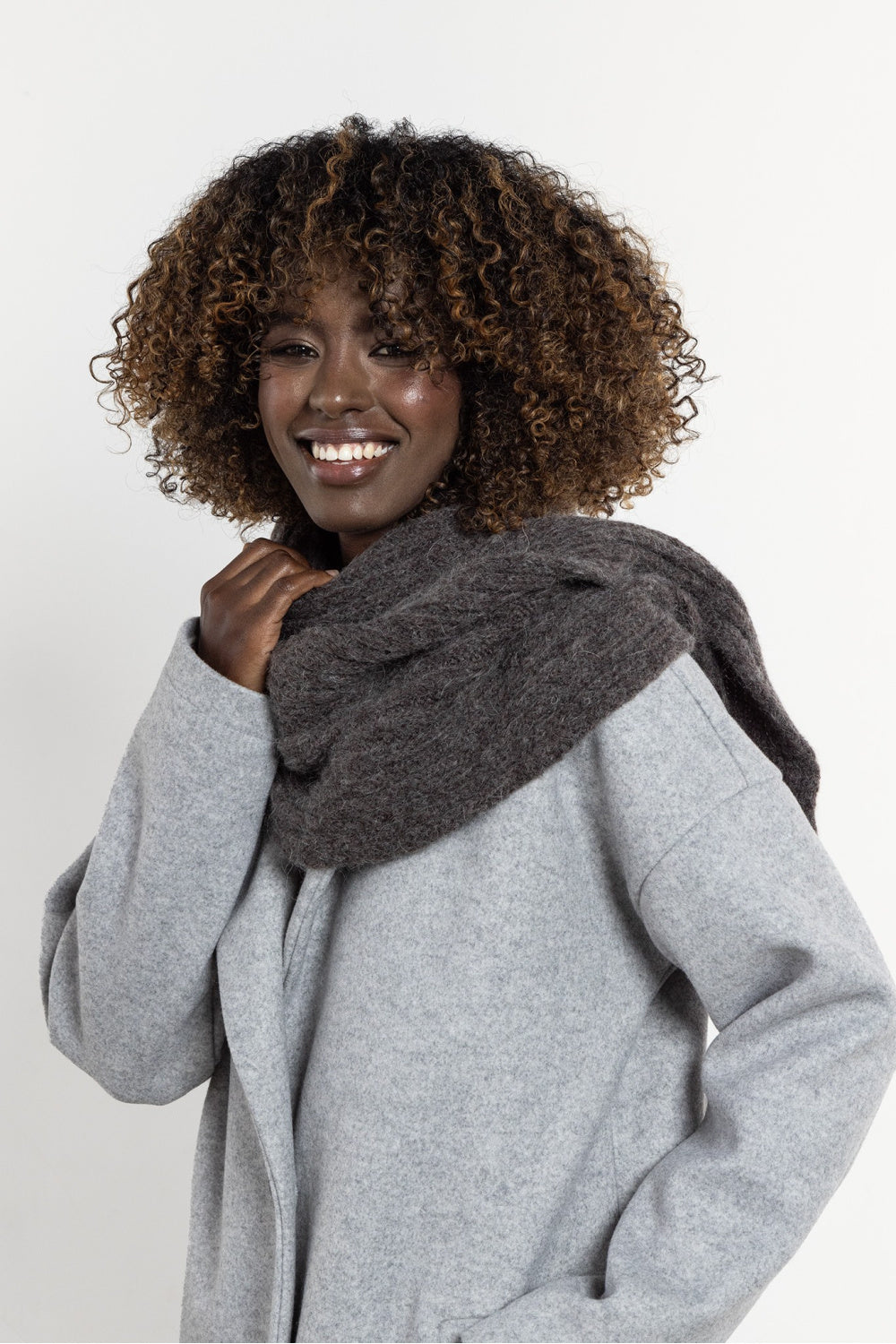 Awama Taupe Shawl - view 2