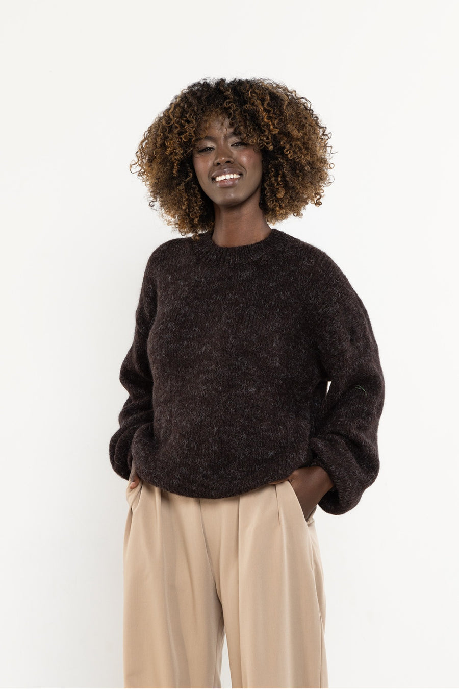 Awama Chocolate Long Sleeve Jumper