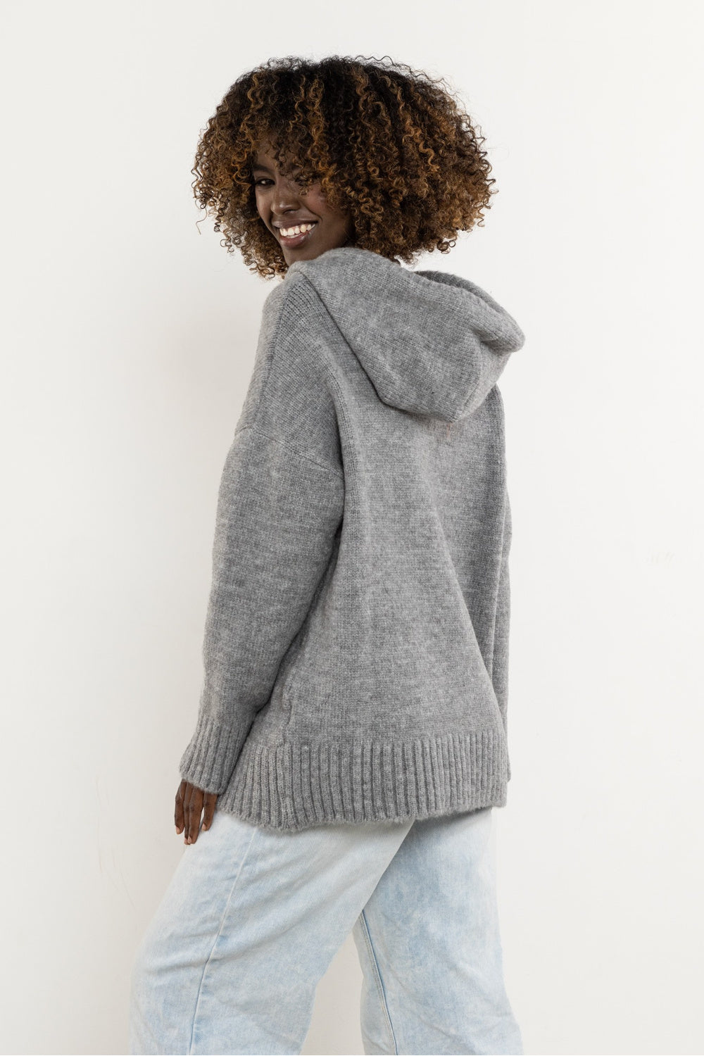 Awama Grey Knitted Long Sleeve Jumper - view 3