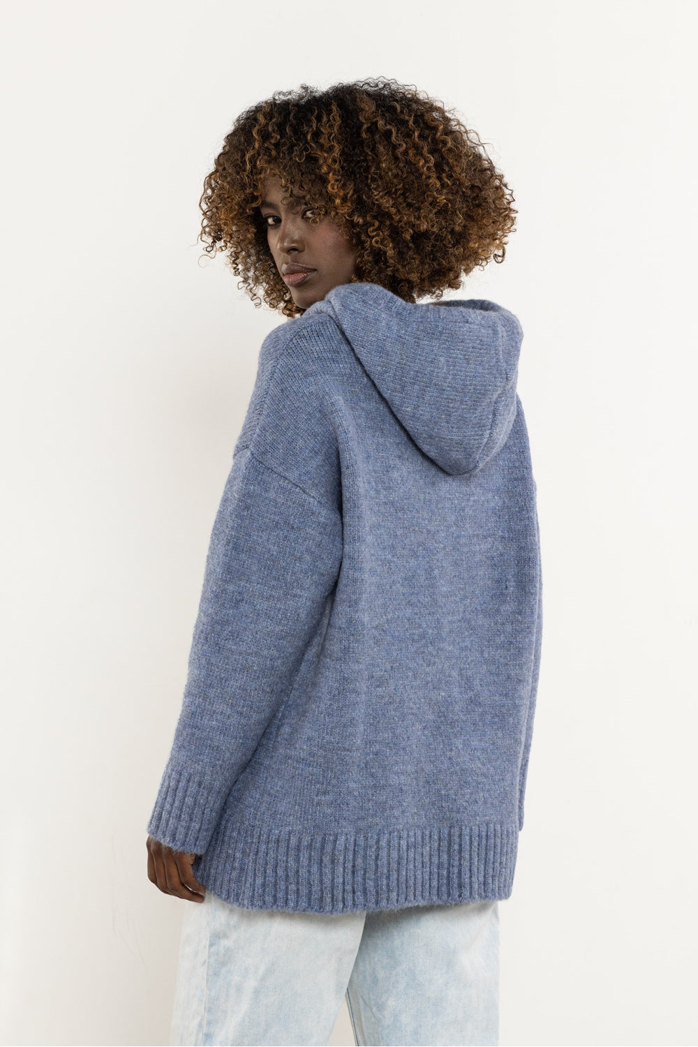 Awama Blue Knitted Long Sleeve Jumper - view 3