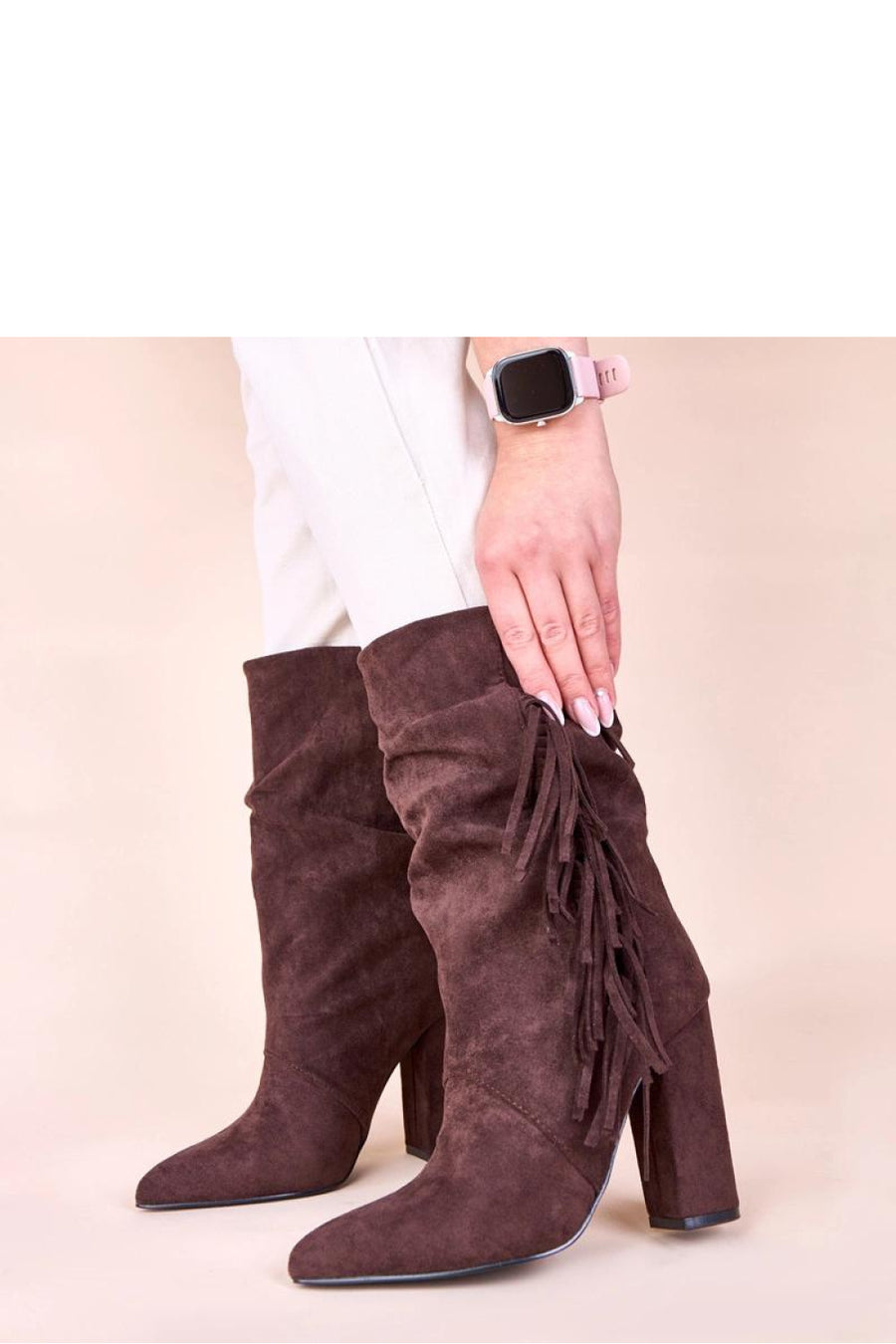 Solea Briena Brown Heeled Ankle Boots