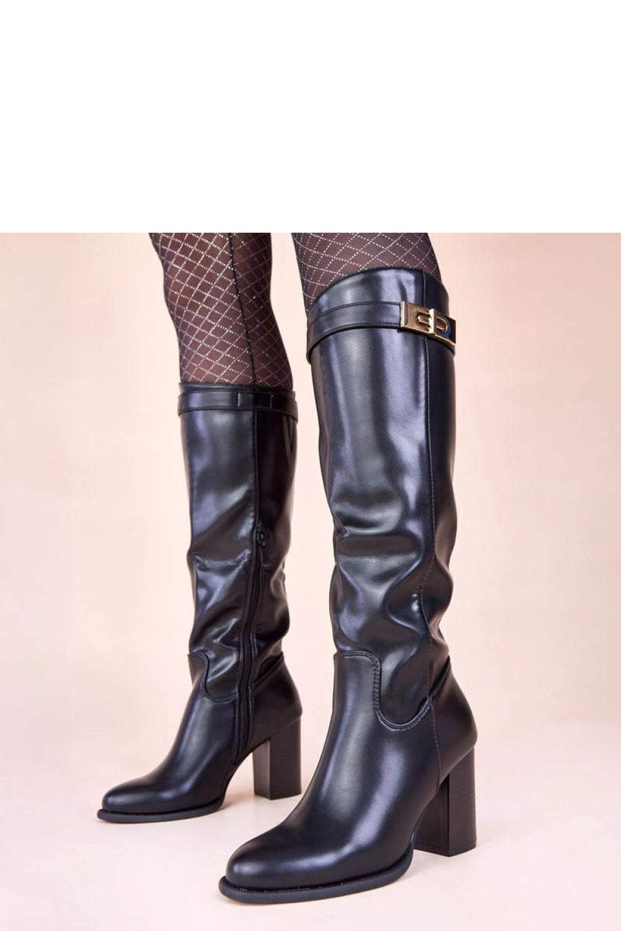 Solea Tessa Black Heeled Ankle Boots