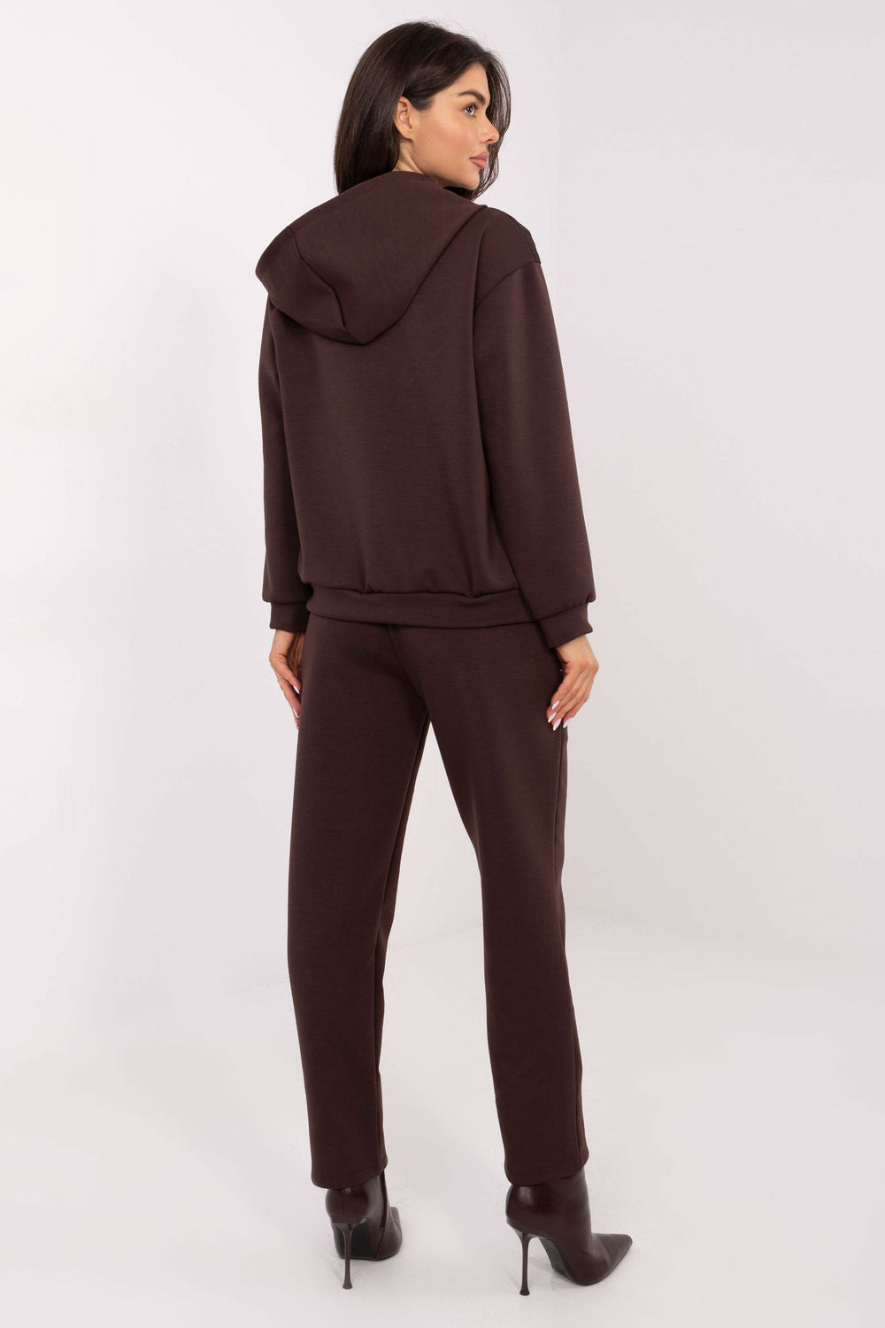 Italy Moda Dark Brown High Waisted Long Sleeve Co-Ord Set - view 2