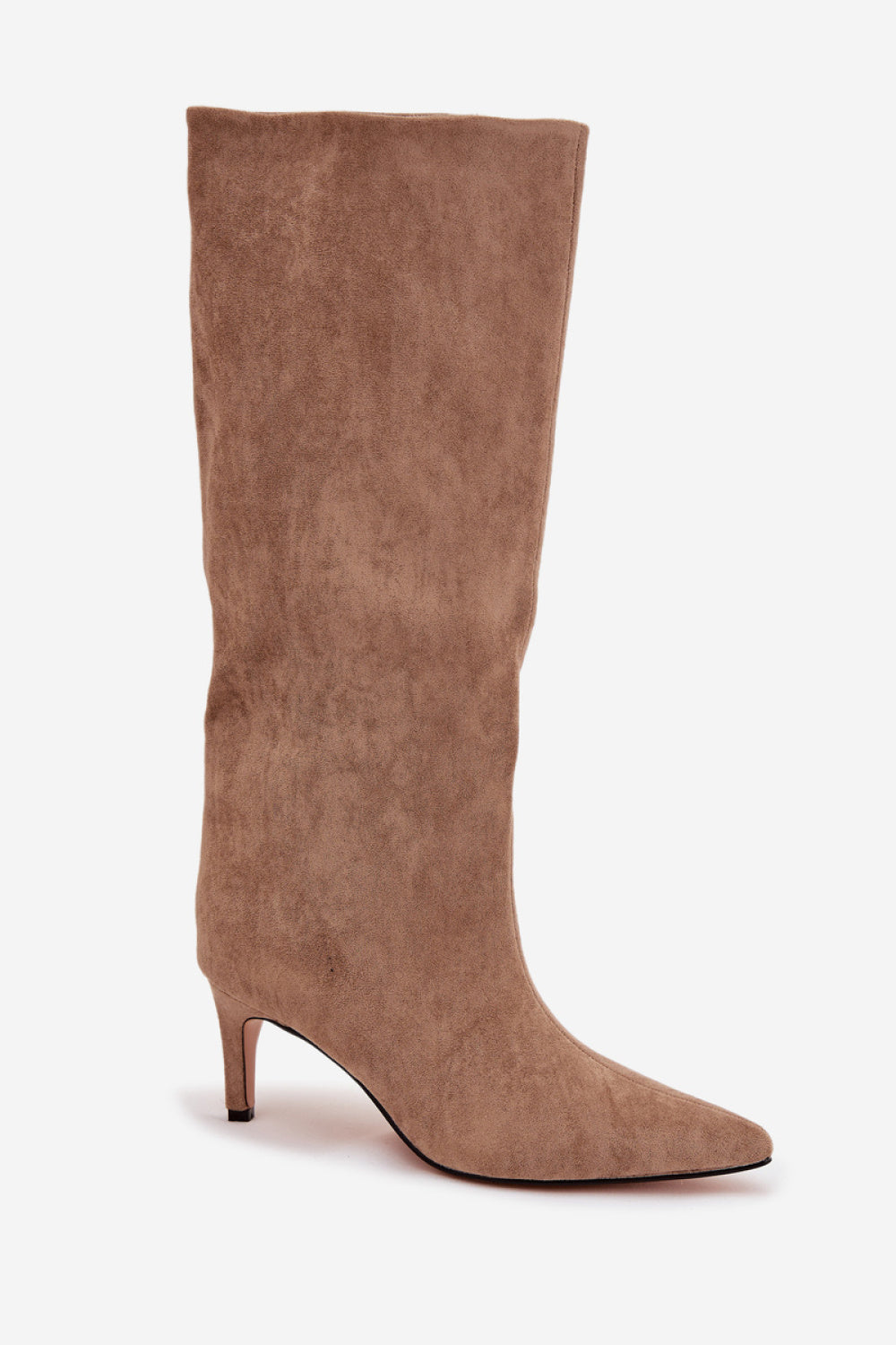Step In Style Olivienne Beige Faux Suede Stiletto Heeled Ankle Boots - view 2