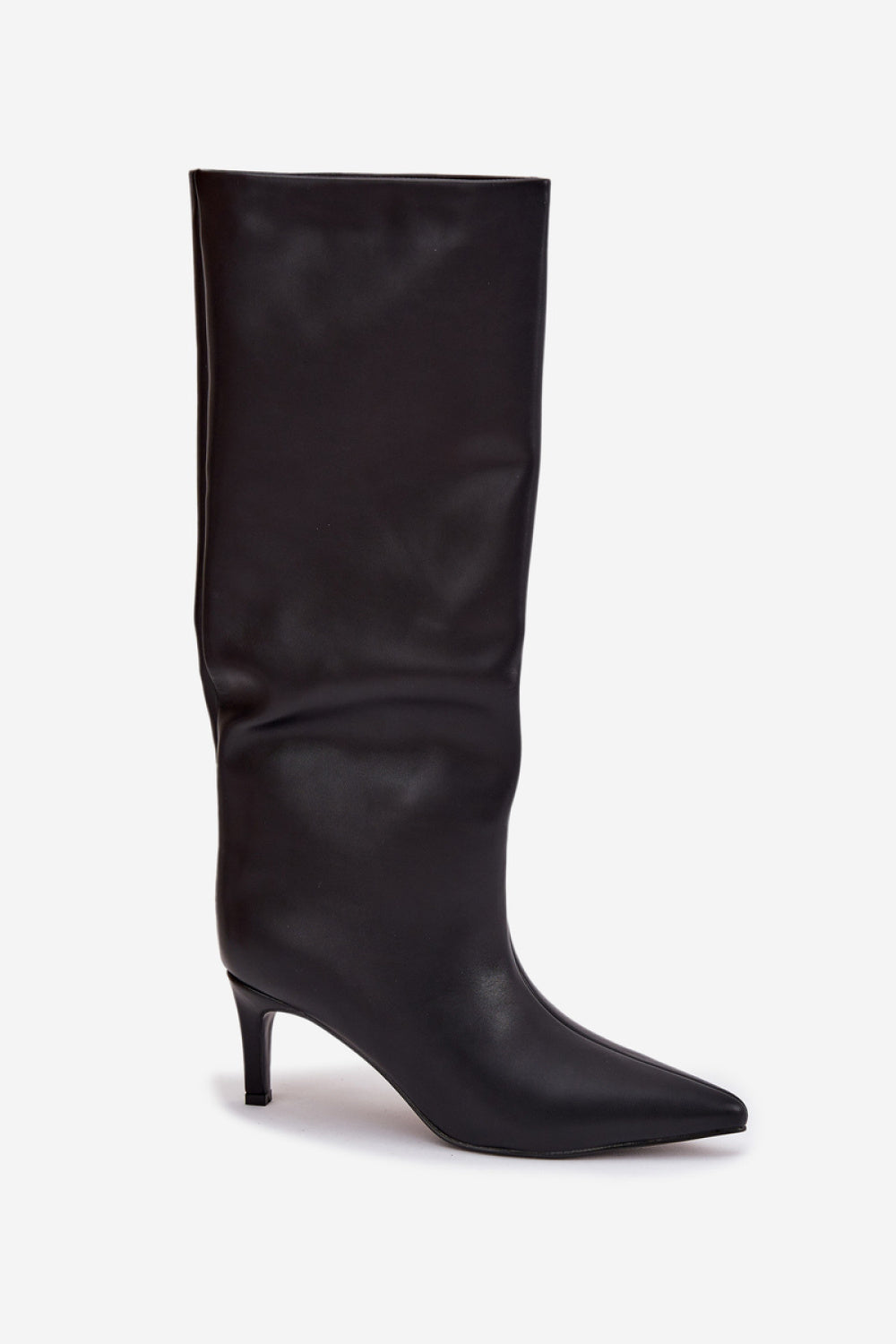 Step In Style Olivienne Black Faux Leather Heeled Ankle Boots - view 2