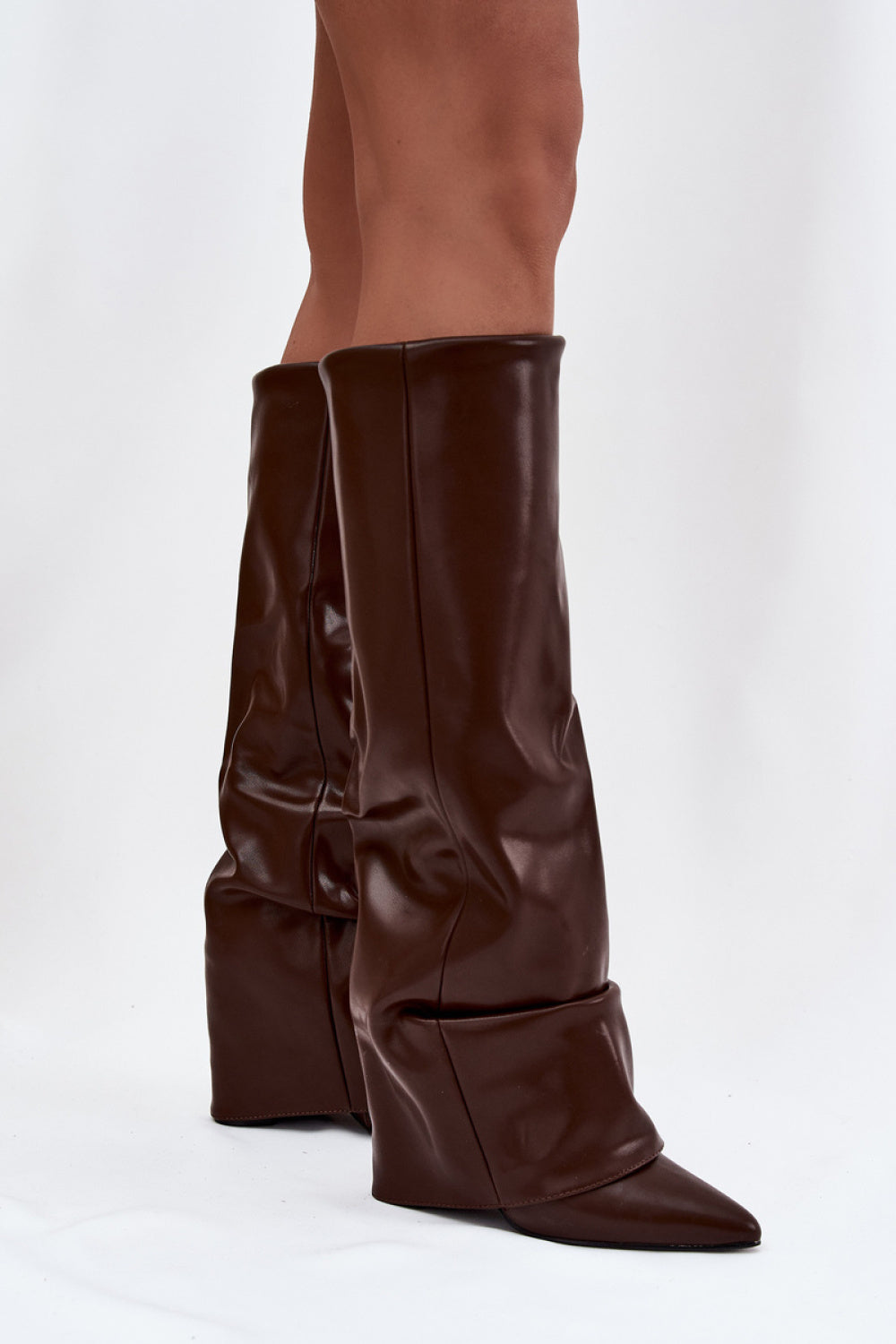 Step In Style Elivira Chocolate Warm Lined Heeled Ankle Boots - view 3