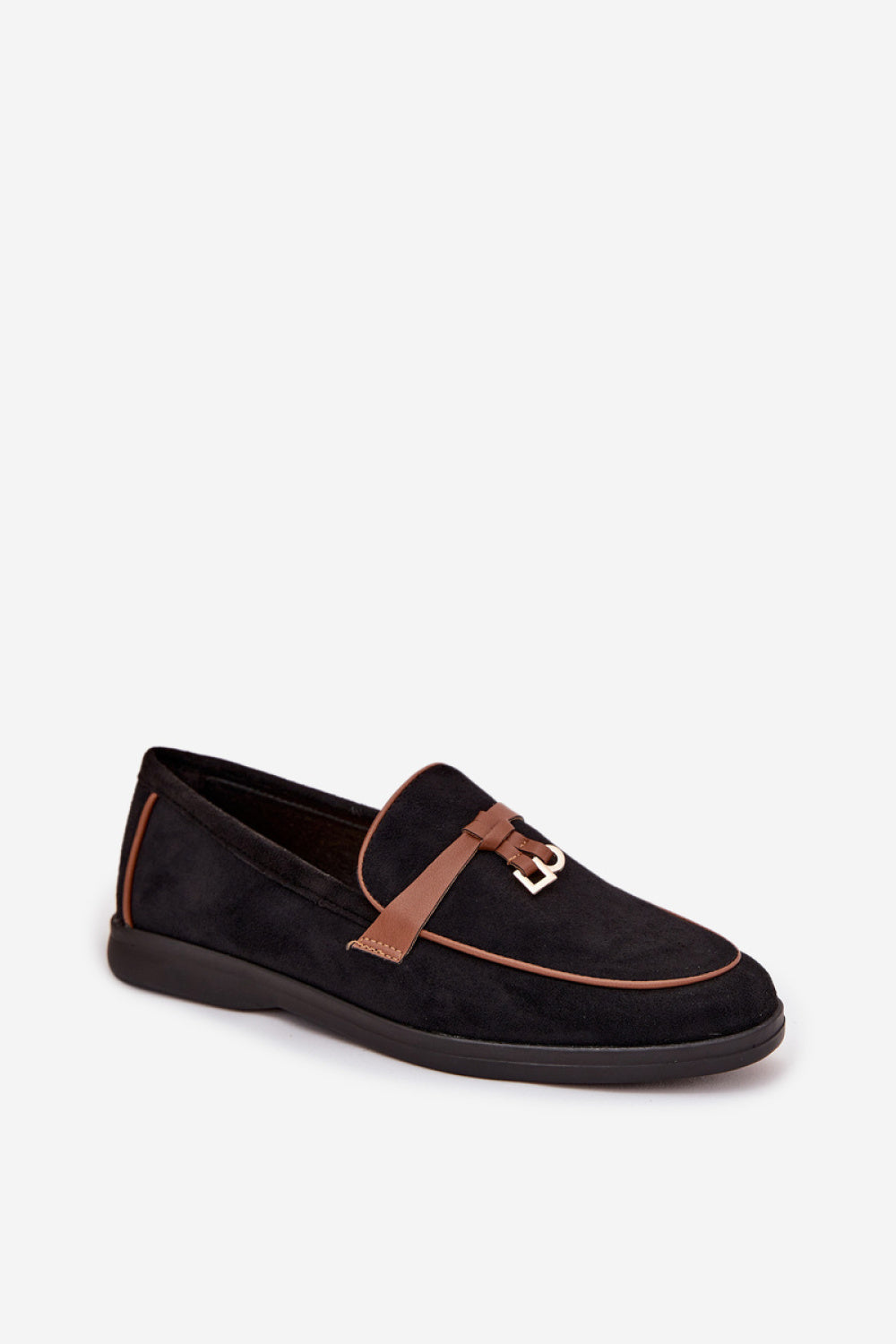Step In Style Darwen Black Faux Suede Flat Loafers - view 2