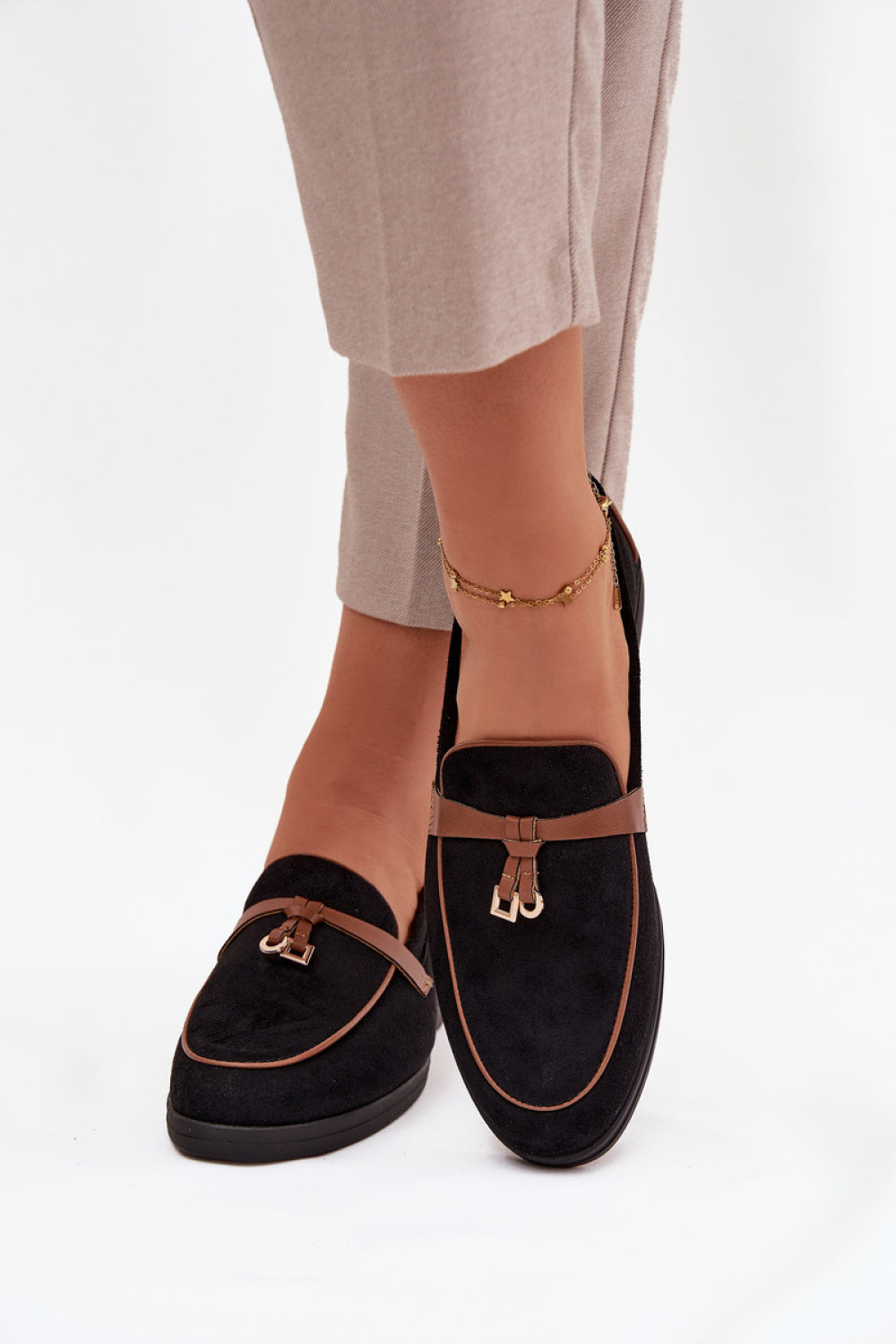 Step In Style Darwen Black Faux Suede Flat Loafers - view 3
