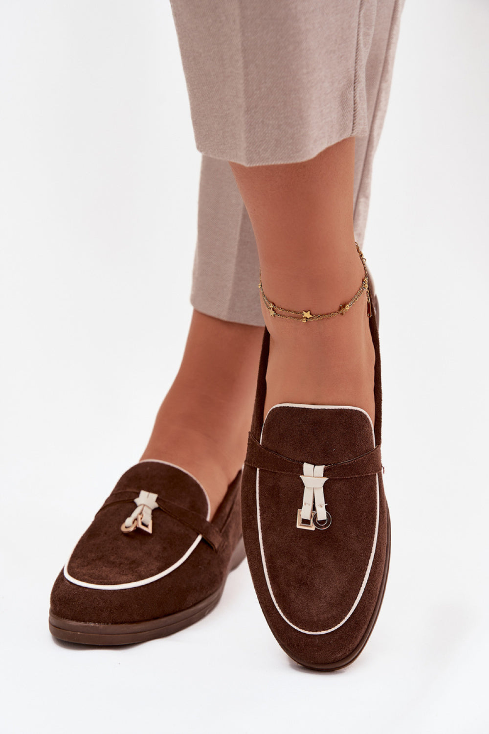 Step In Style Darwen Chocolate Faux Suede Flat Loafers - view 3