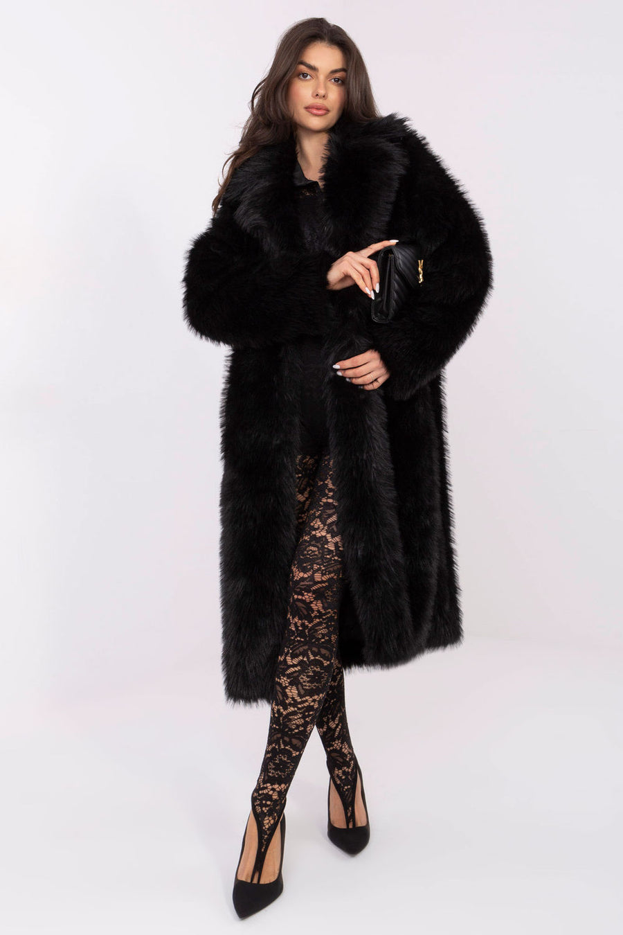Factory Price Black Long Sleeve Coat