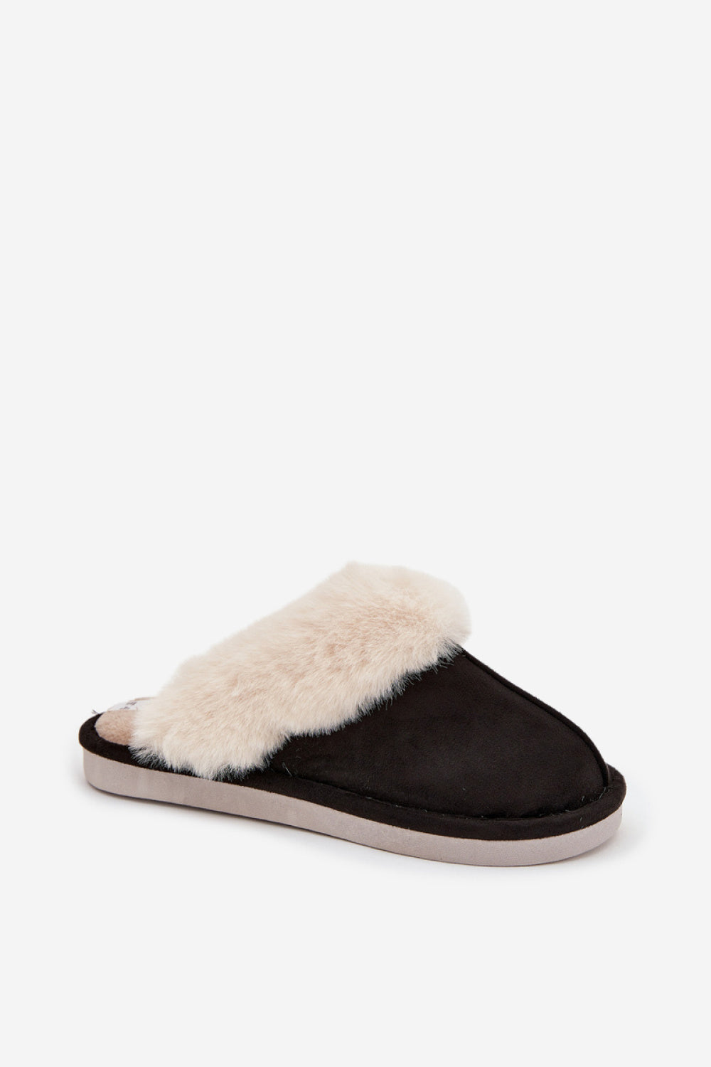 Step In Style Zanelia Black Faux Suede Warm Lined Slippers - view 2