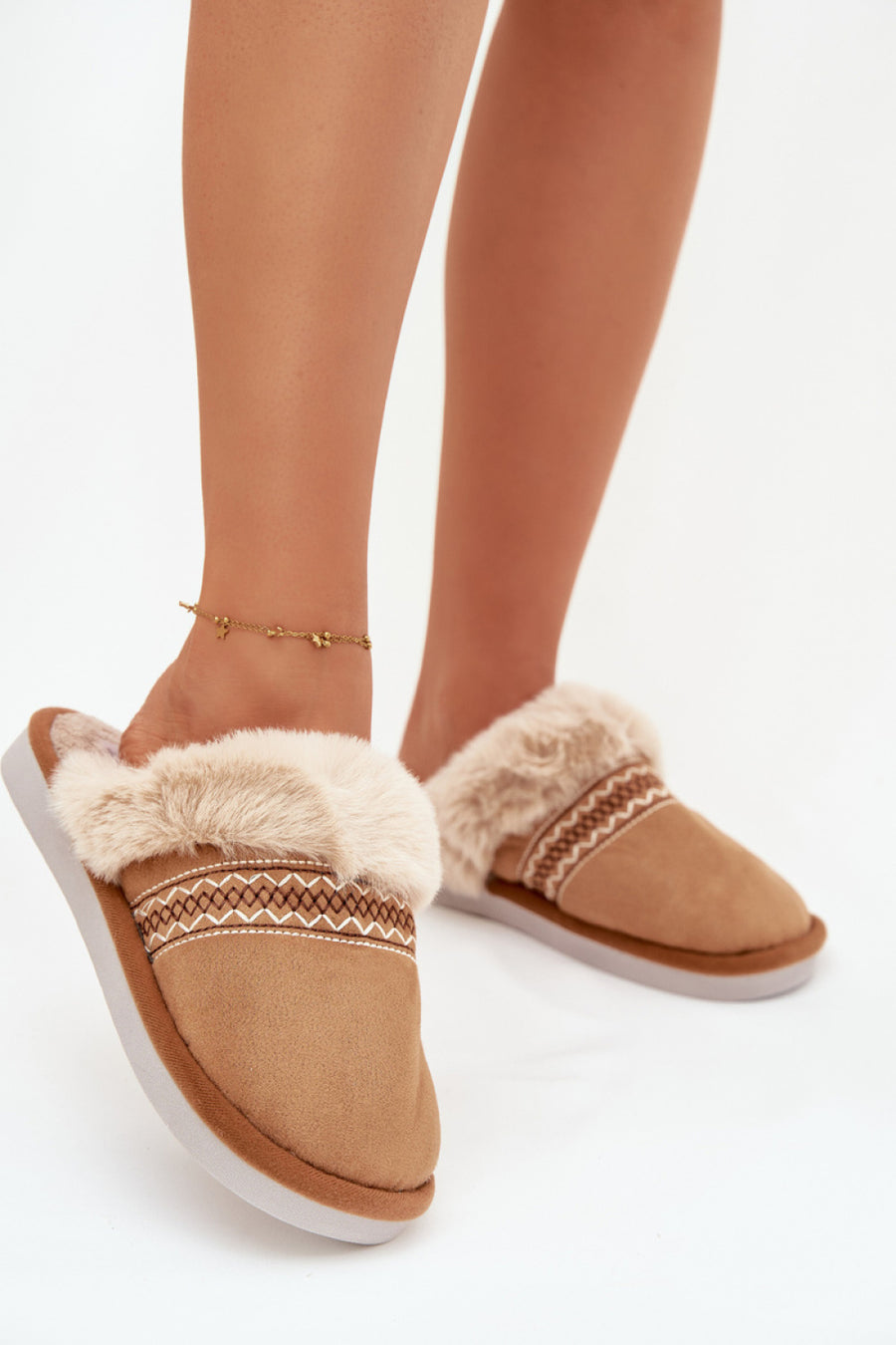 Step In Style Devianne Brown Warm Lined Slippers